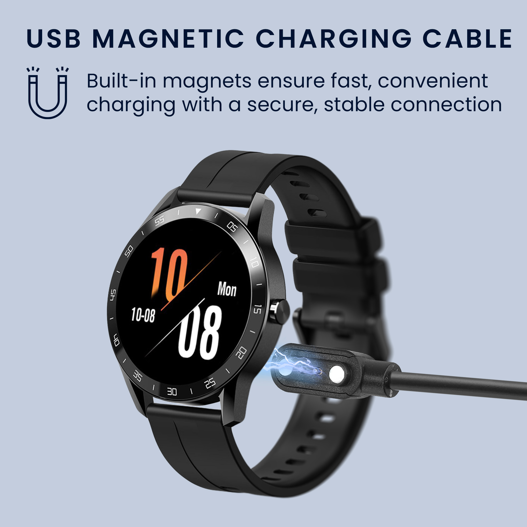 Nabíjecí kabel kwmobile pro Blackview X1 (Number B00101) / X2 Smartwatch - černá