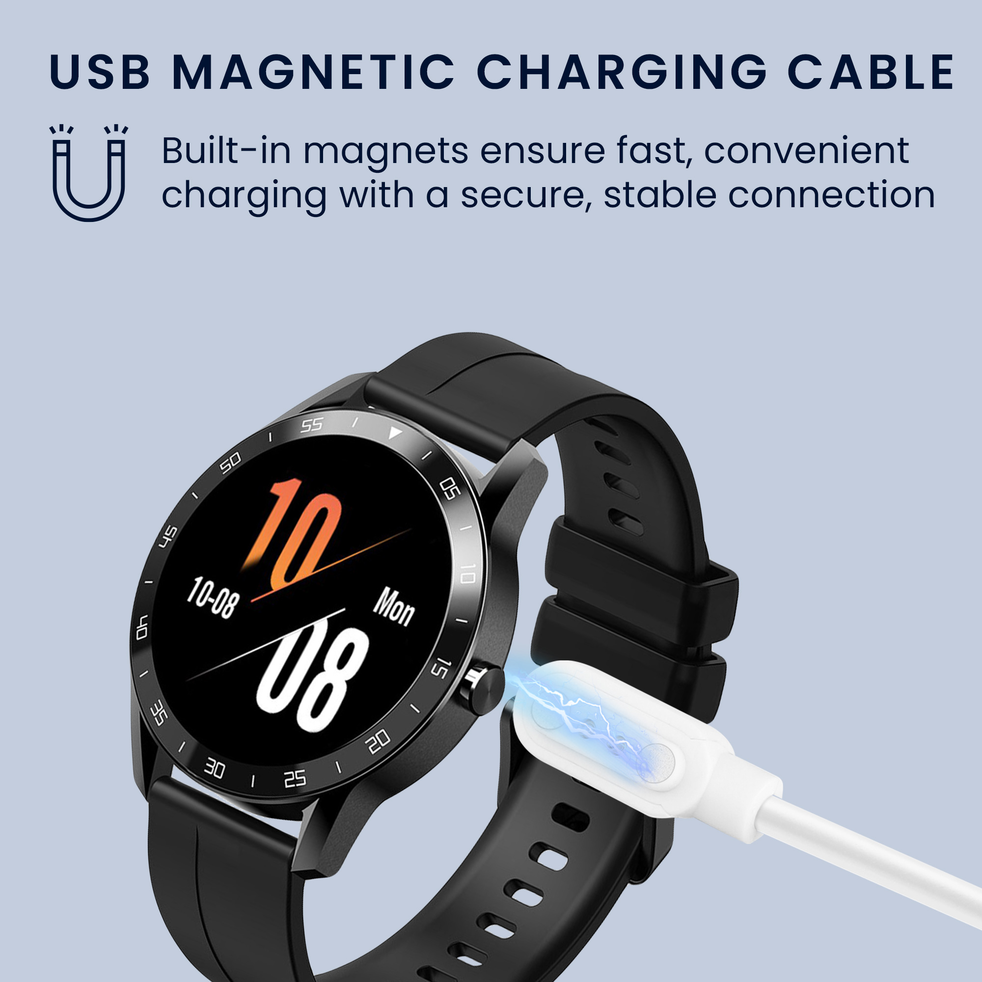 Nabíjecí kabel kwmobile pro Blackview X1 (Number B00101) / X2 Smartwatch - bílá
