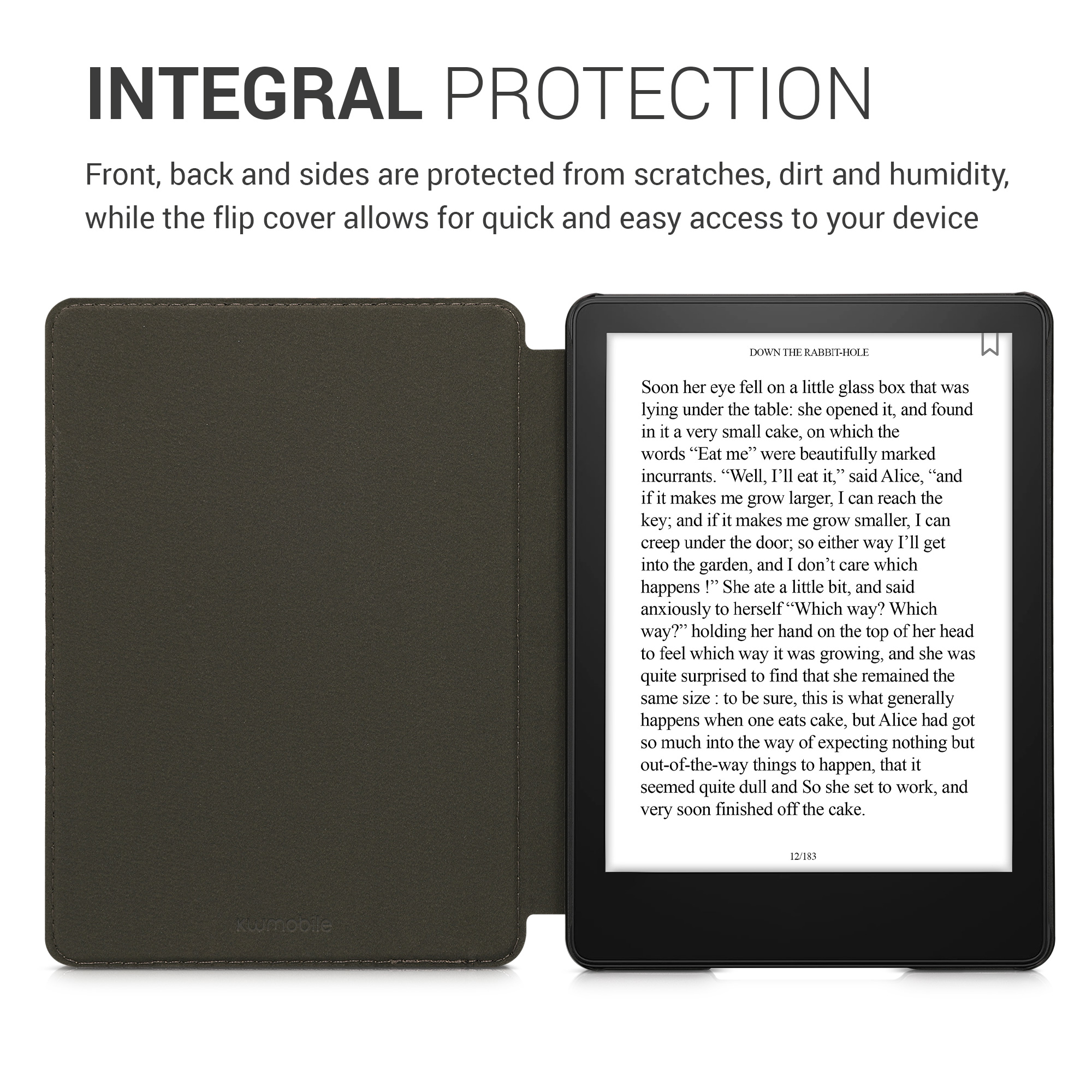 Korkové pouzdro pro Amazon Kindle Paperwhite 11. generace (2021) kwmobile - vzor hnědá / modrá / červená