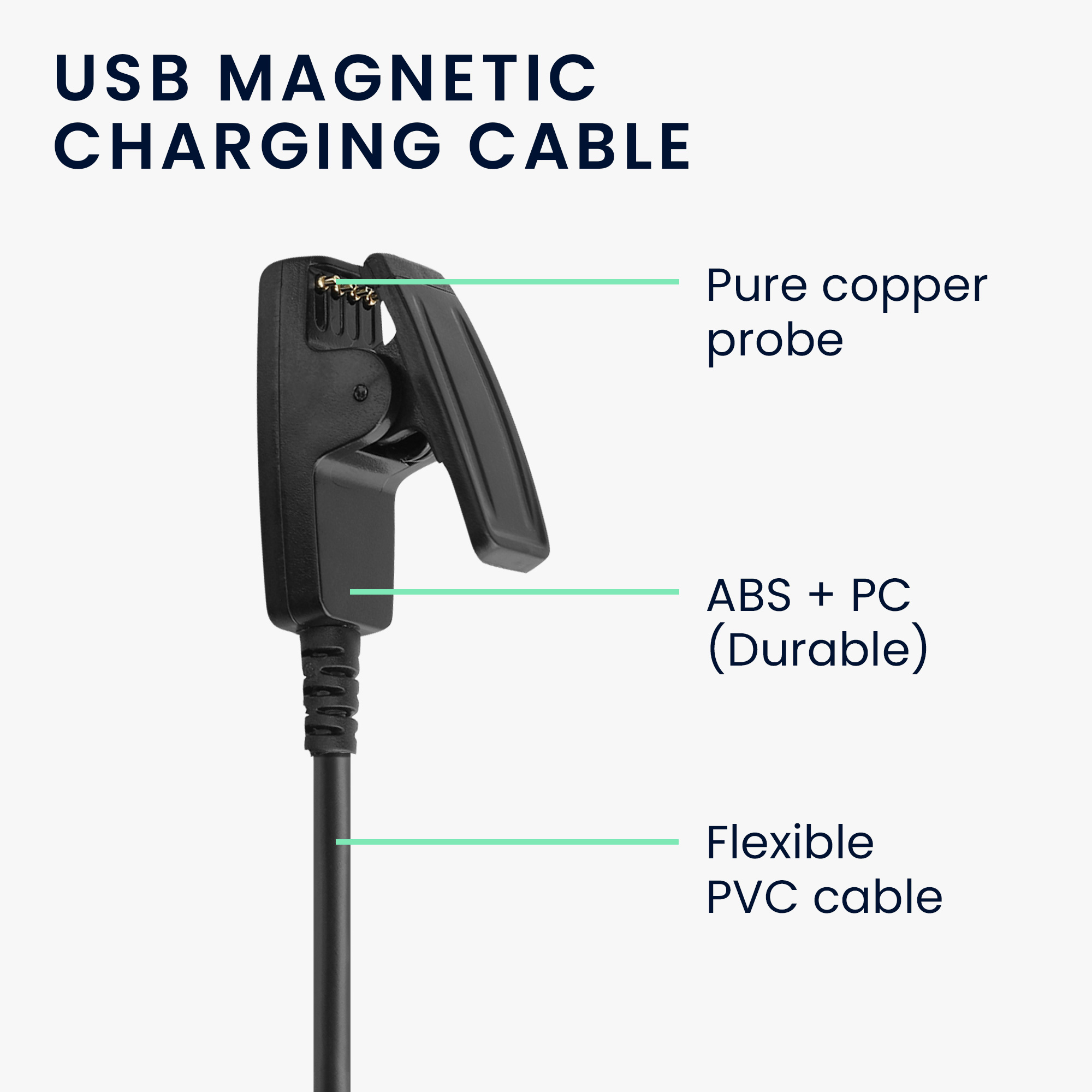 Nabíjecí kabel Garmin Forerunner 645 / 645 kwmobile USB-A černý