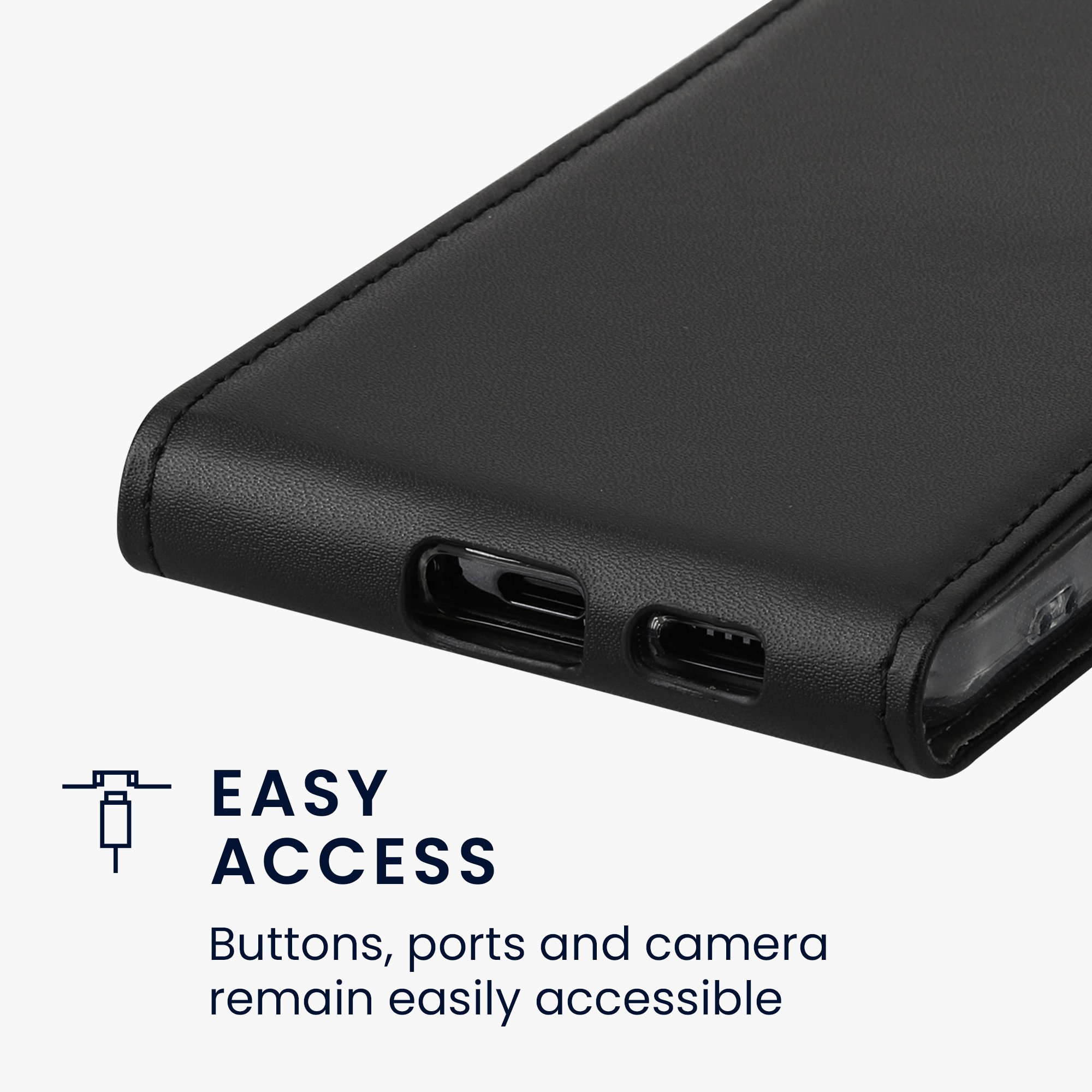 Flip pouzdro Samsung Galaxy A53 5G kwmobile PU kůže vertikální s magnetem Černá