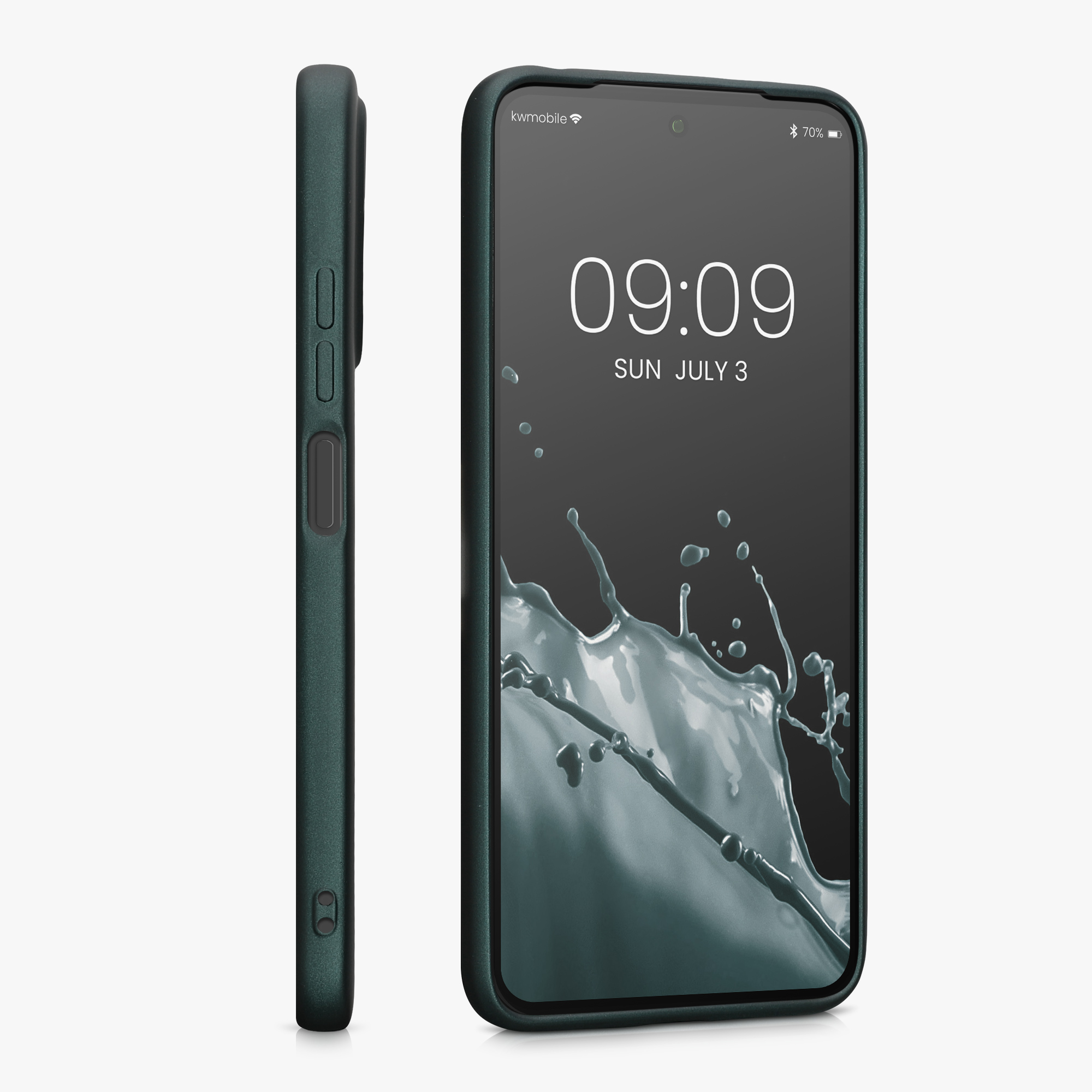 Kryt Xiaomi Redmi Note 11 metalický TPU metalická modrozelená kwmobile