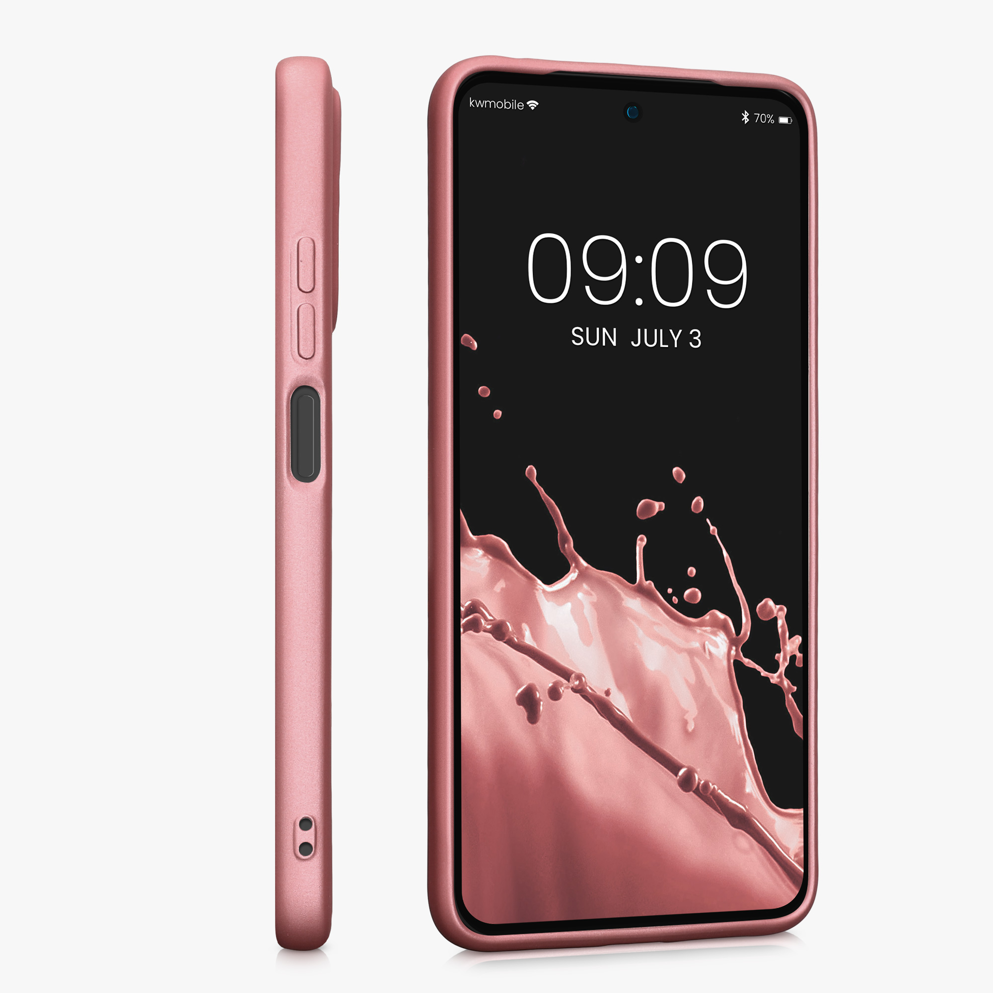 Kryt Xiaomi Redmi Note 11 metalický TPU metalická růžovo-zlatá kwmobile