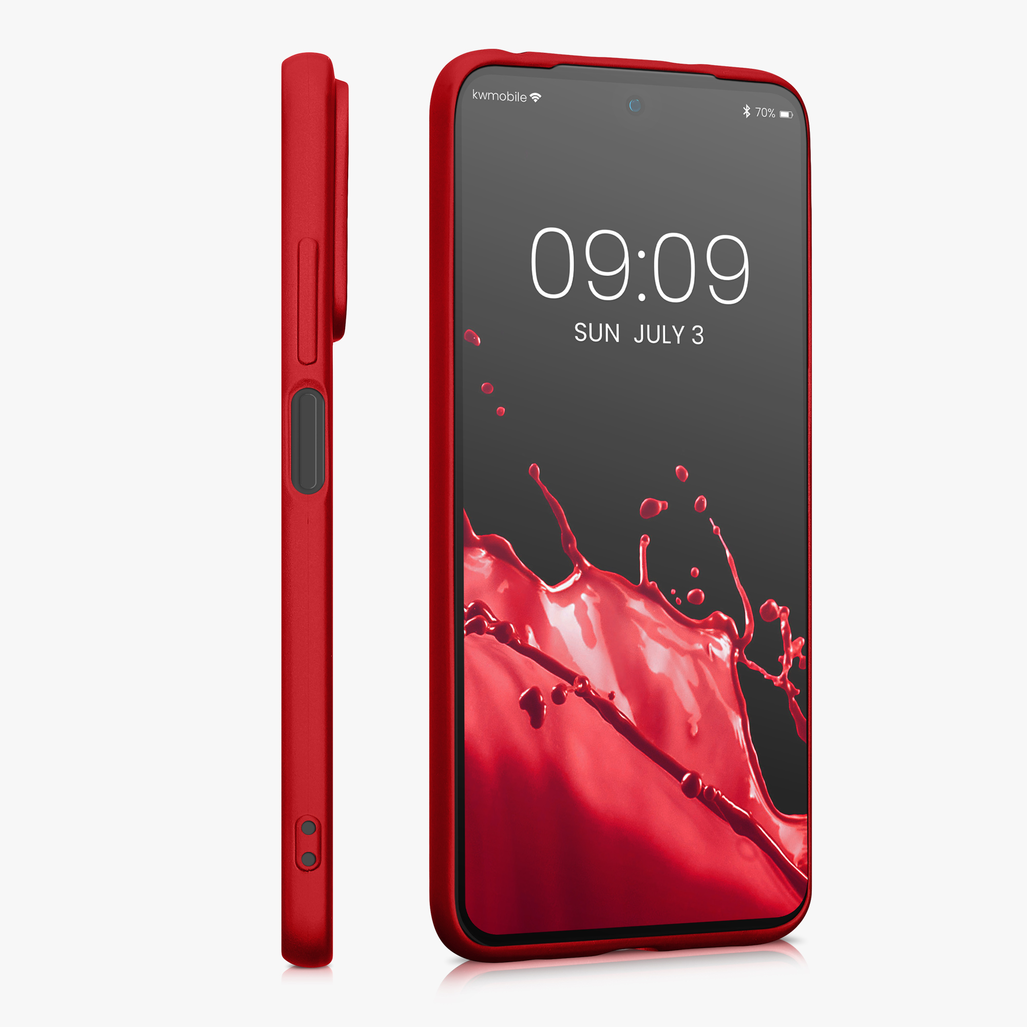 Kryt Xiaomi Redmi Note 11 metalický TPU červená kwmobile