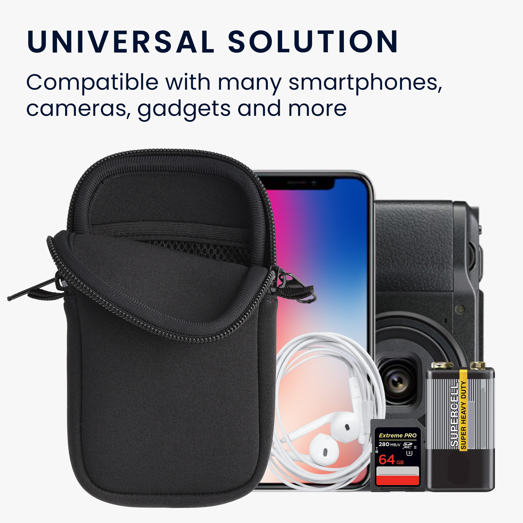 Řemínek kwmobile pro Neoprene Phone Bag M, černá
