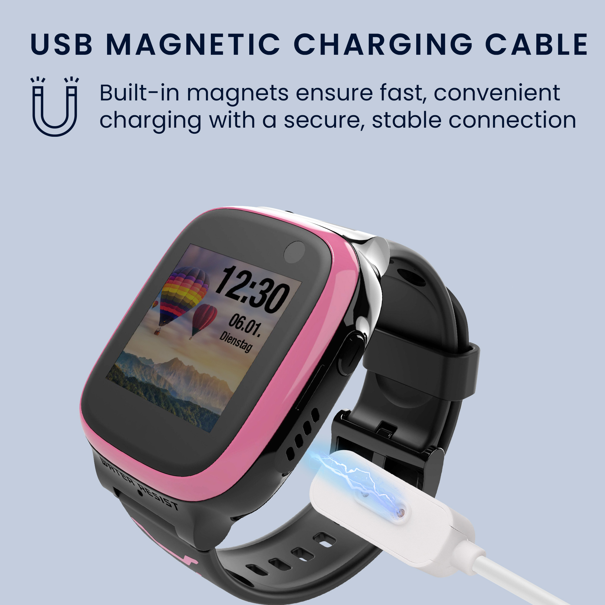Nabíjecí kabel kwmobile pro Xplora X5 / X5 Play / X4 - bílá