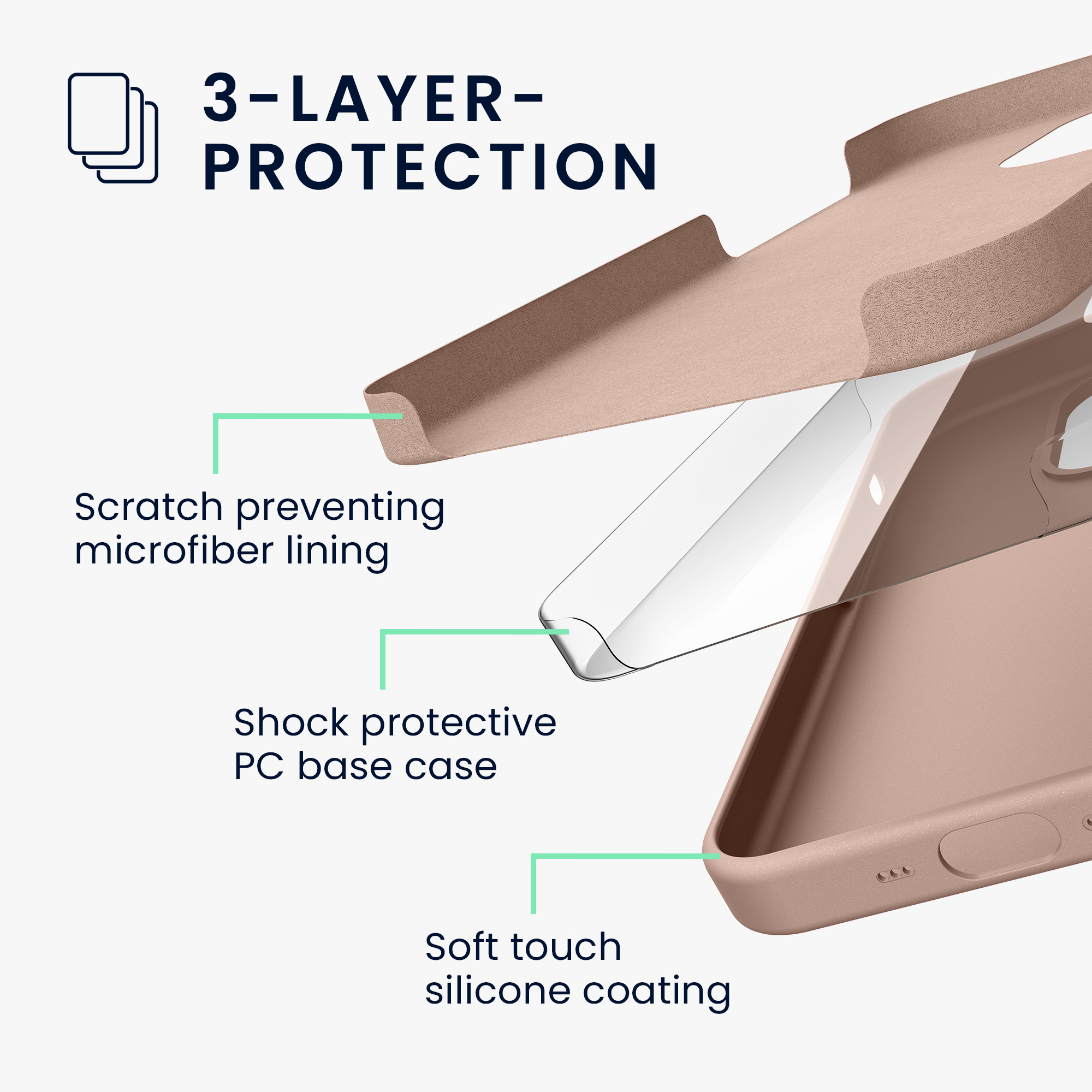 Kryt kwmobile slim iPhone 14 Pro růžová