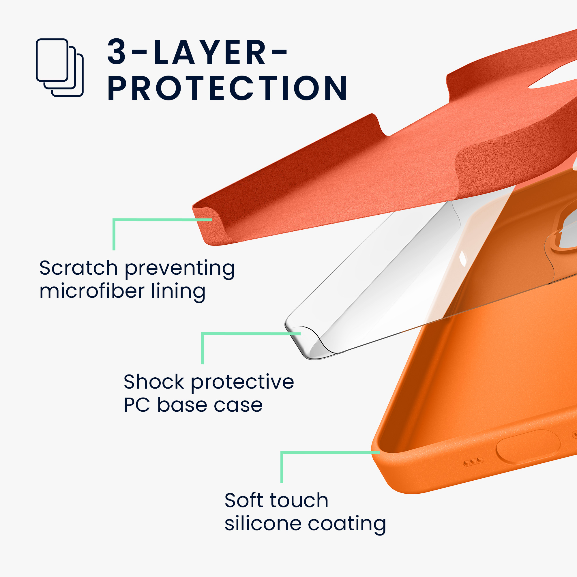 Kryt kwmobile slim iPhone 14 Pro oranžová
