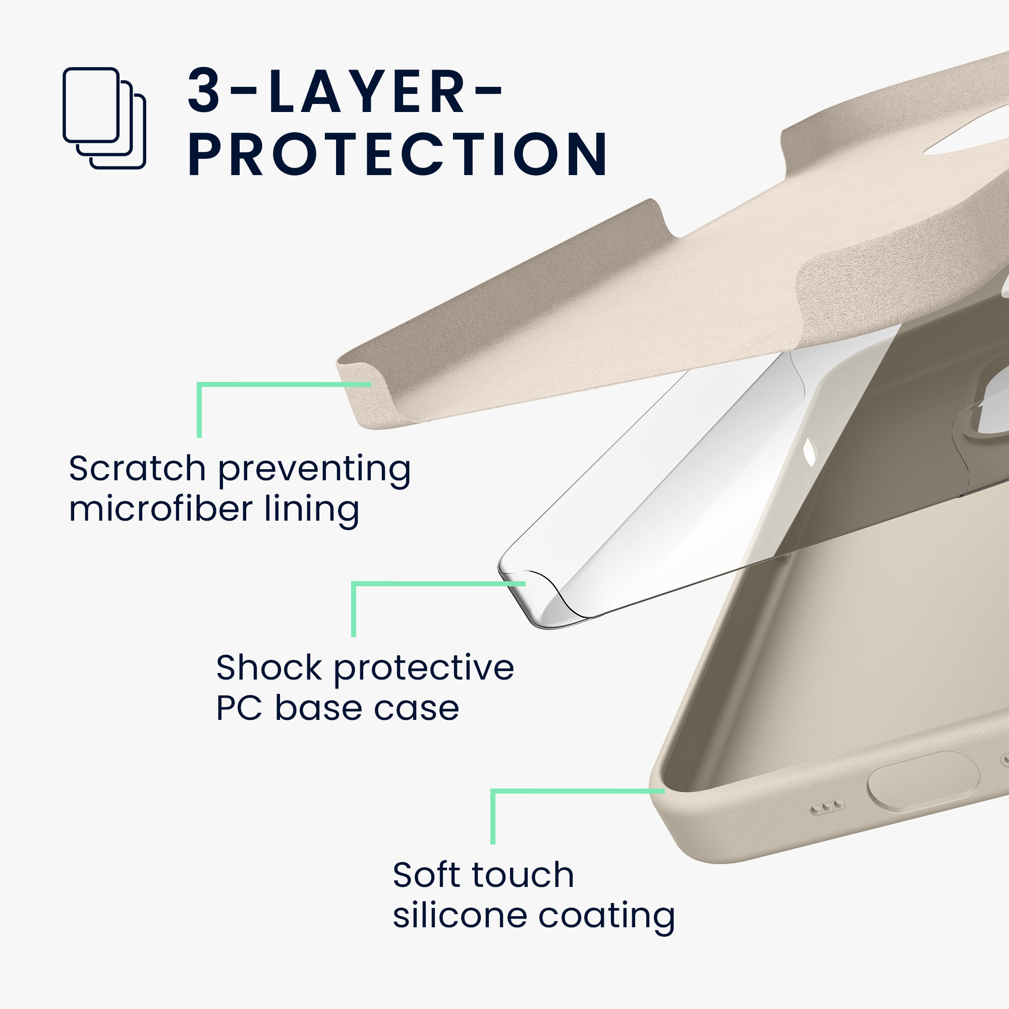 Kryt kwmobile slim iPhone 14 Pro Cream