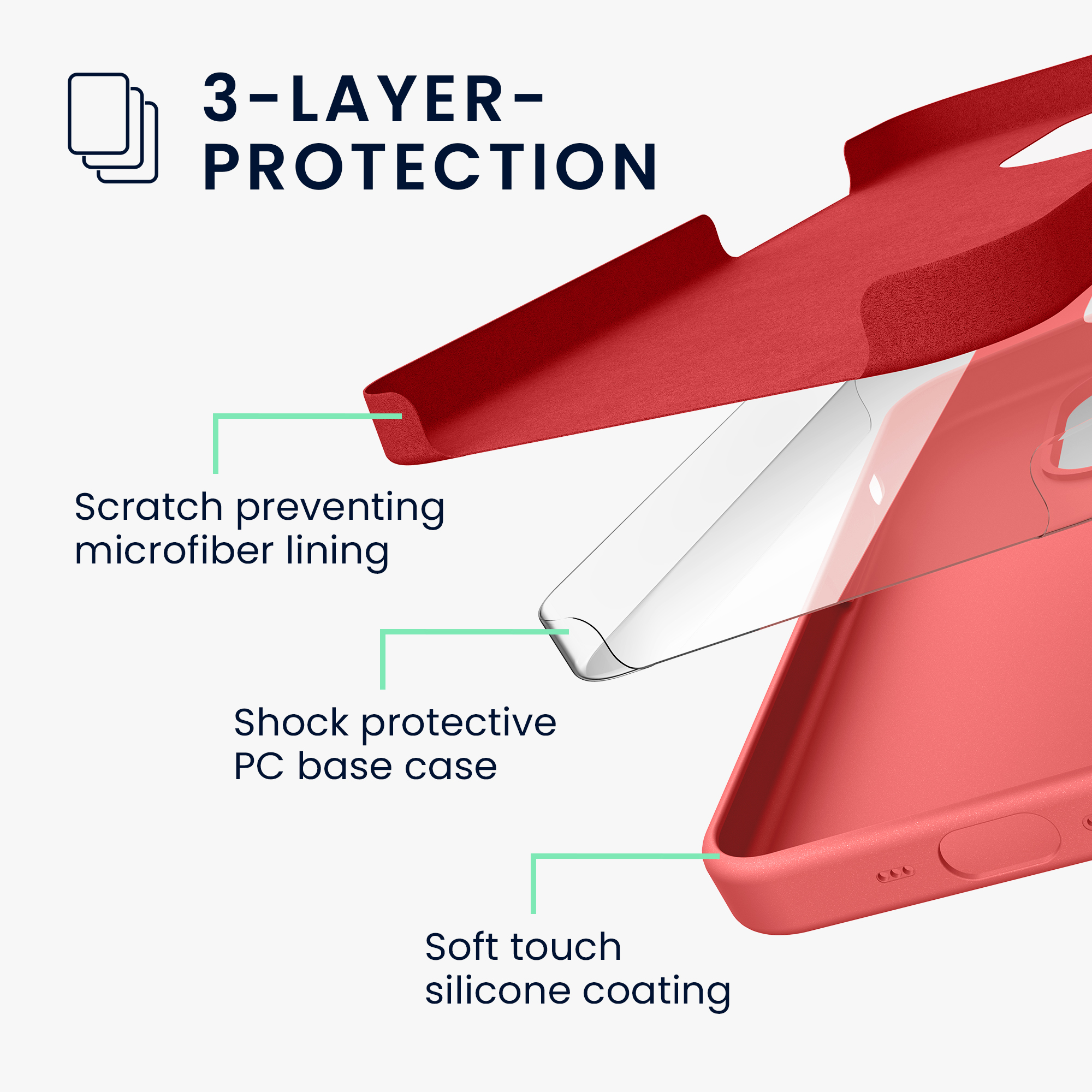 Kryt kwmobile slim iPhone 14 Pro Max Neon Coral