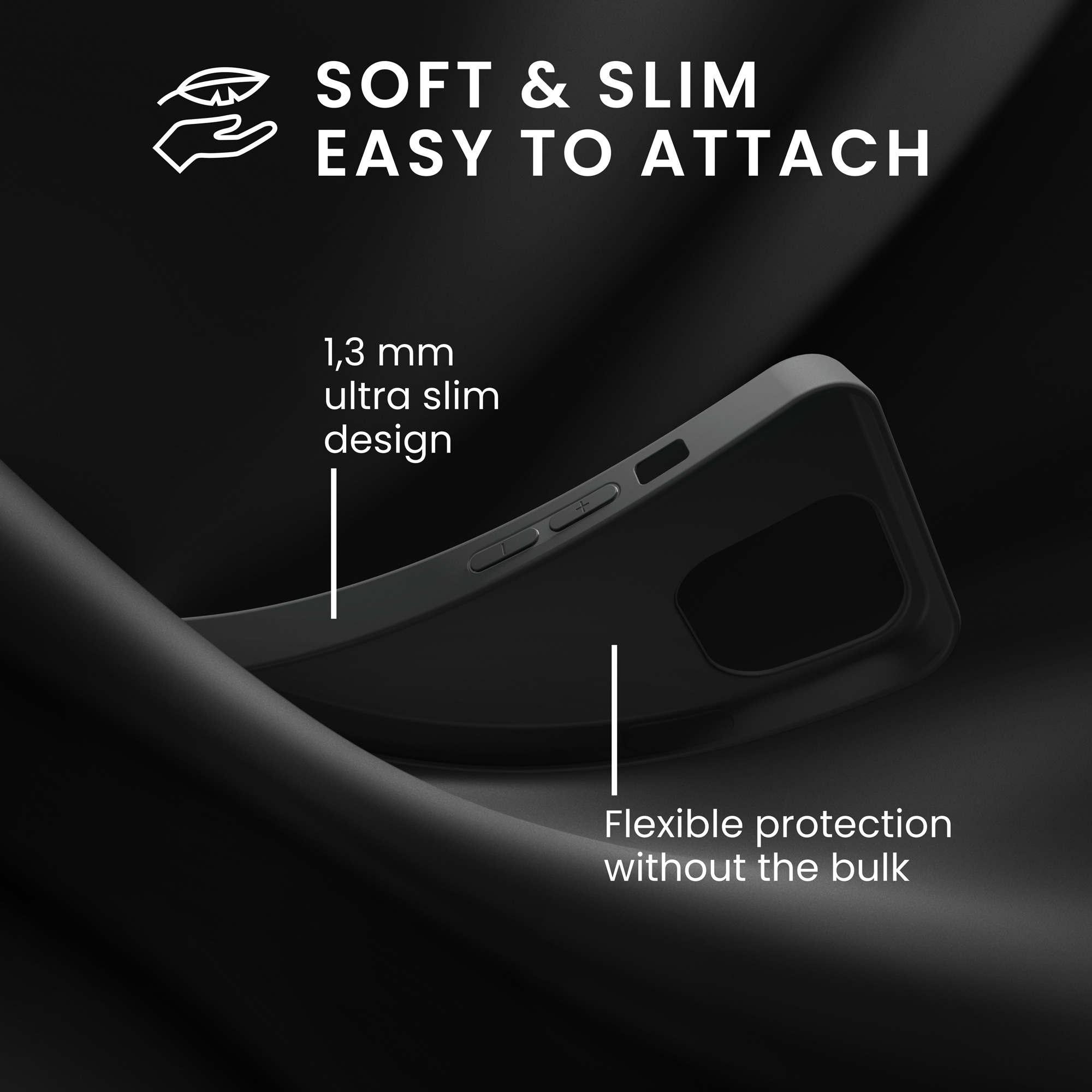 Nabíječka kwmobile slim soft-touch iPhone 14 Pro Max matná černá