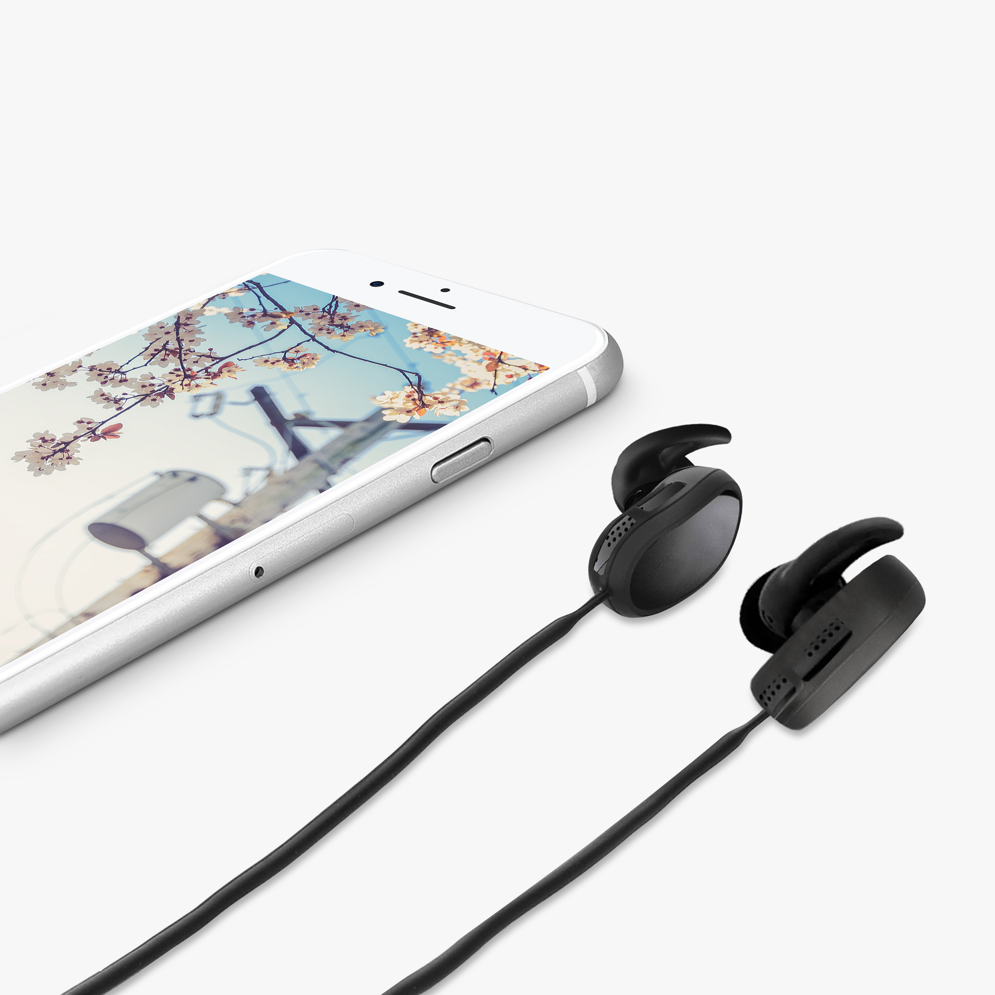 Silikonový držák kabelu sluchátka Bose QuietComfort Earbuds černá kwmobile