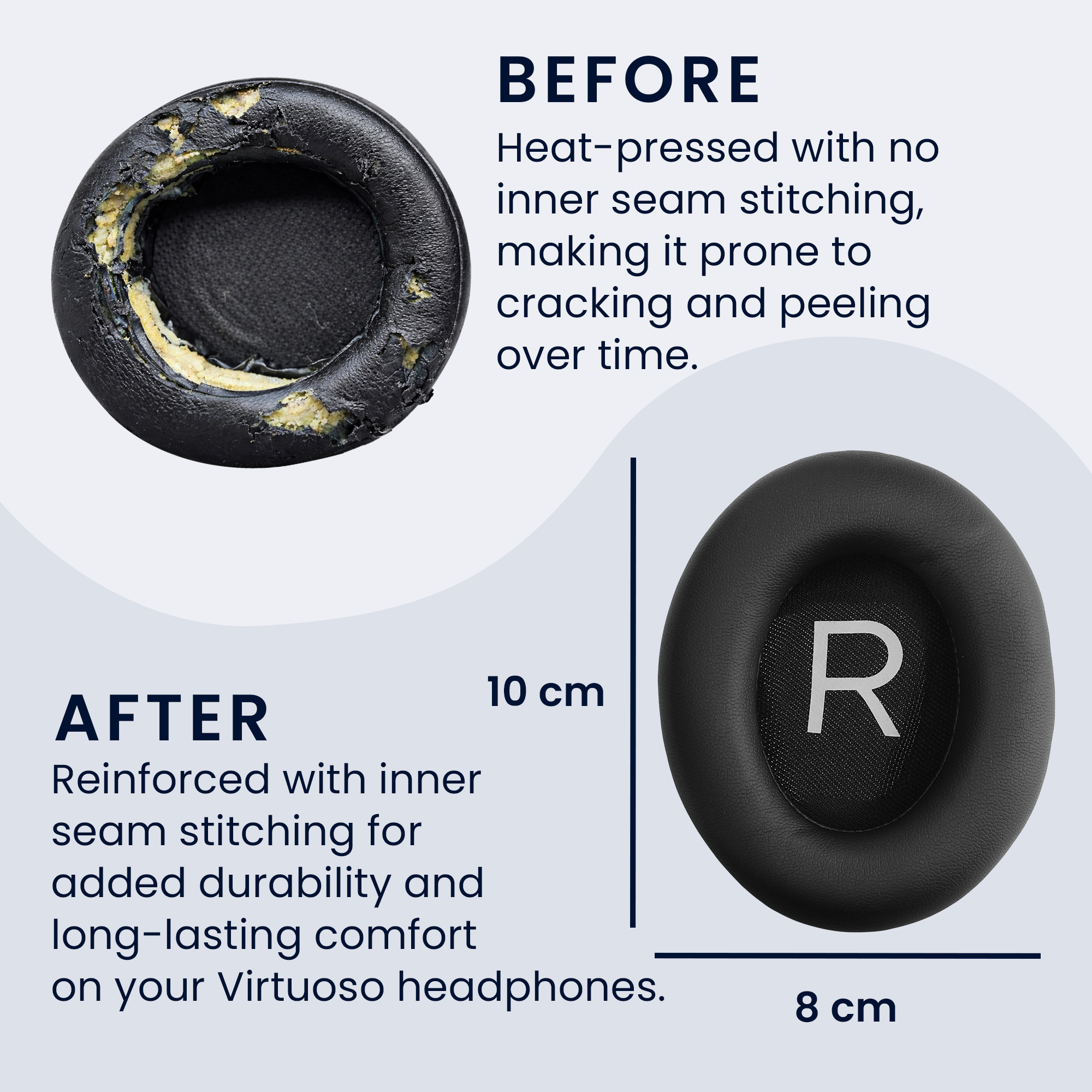 Kwmobile náušníky Bose Noise Cancelling 700 / NC700 černá