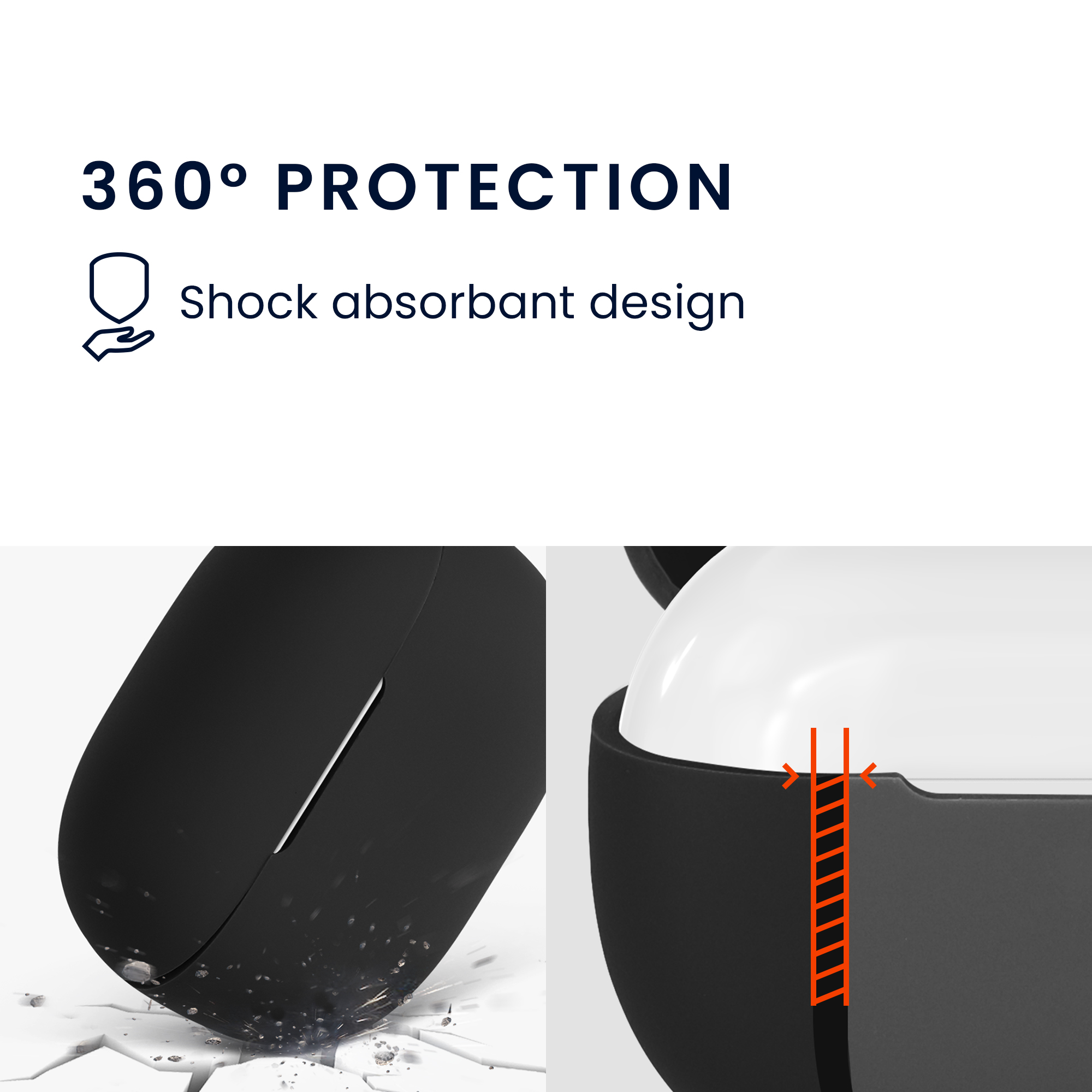 Silikonový obal nabíjecí pouzdro sluchátka Xiaomi Redmi Buds 4 Pro černá kwmobile