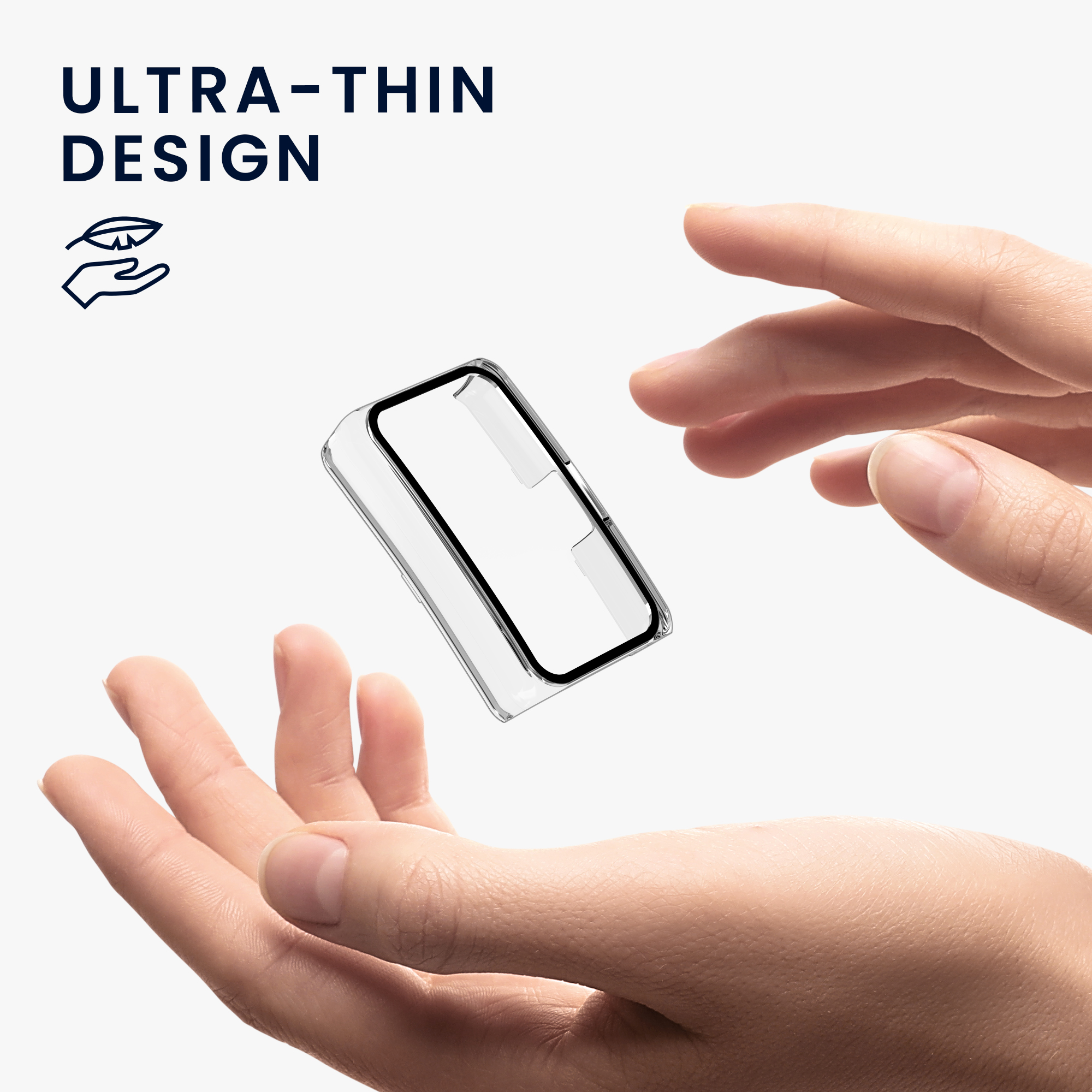 Ochranný rámeček se sklem na fitness náramek HONOR Band 7 / Band 6 / Huawei Band 7 / Band 6 Case 2 ks transparentně-béžové