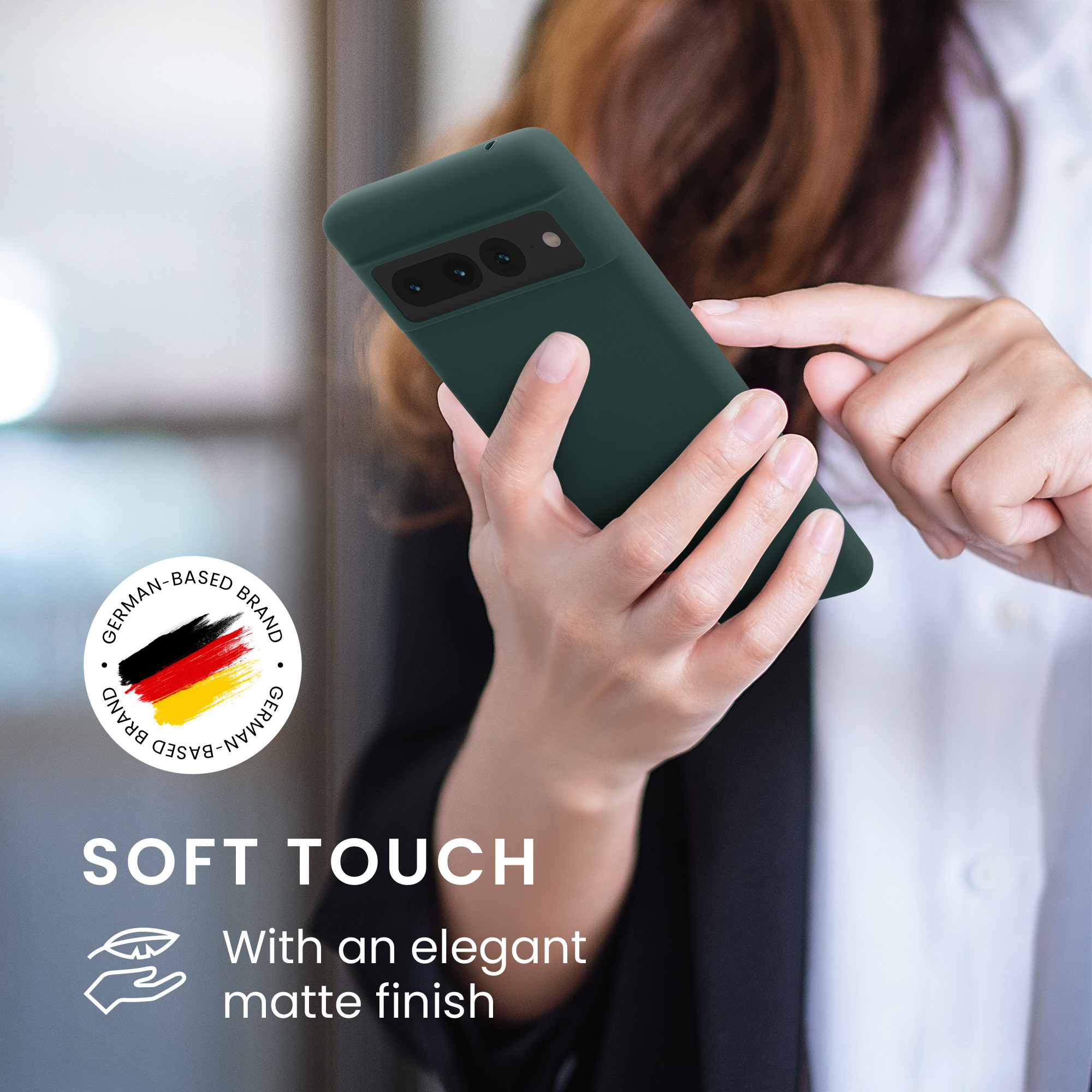 TPU kryt kwmobile Google Pixel 7 Pro - Moss Green bezdrát. nabíjení