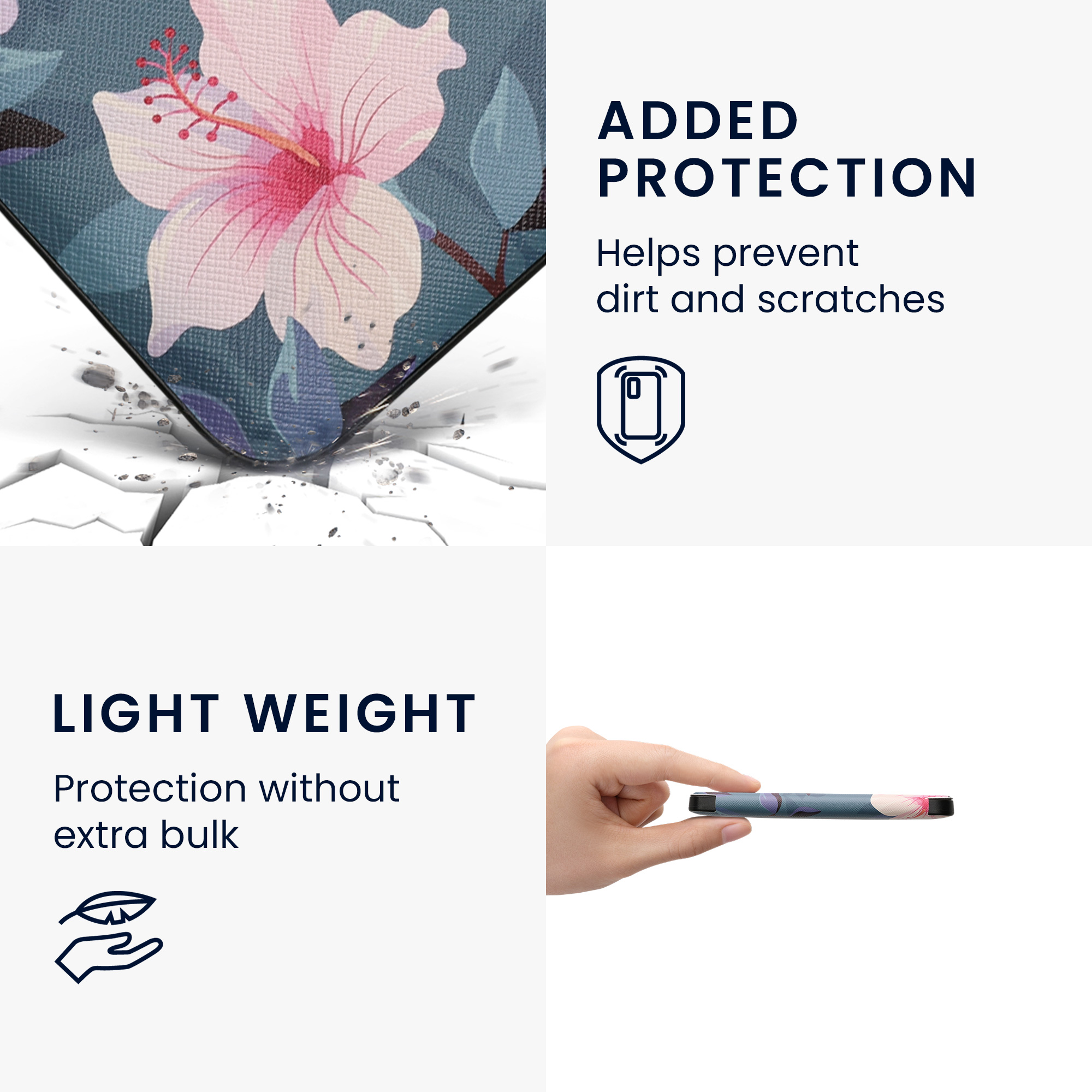 Obal pro Kobo Clara 2E / Tolino Shine 4 kwmobile - motiv fuchsie s bílá / růžová / fialová