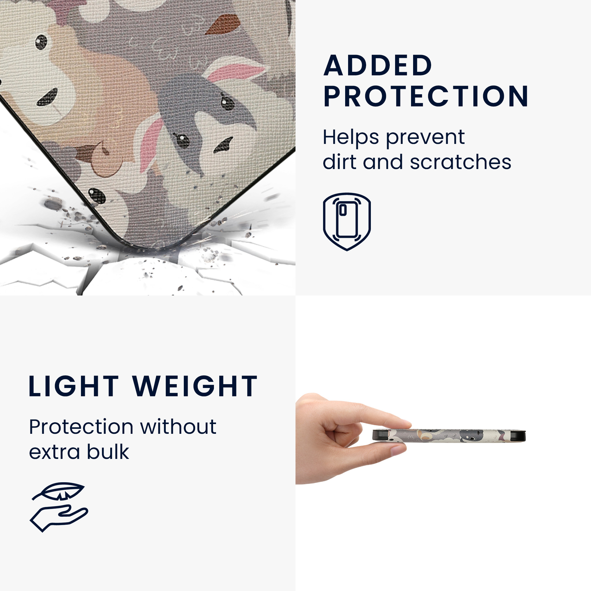 Obal pro Kobo Clara 2E / Tolino Shine 4 kwmobile - motiv ovečka s bílá / hnědá / šedá