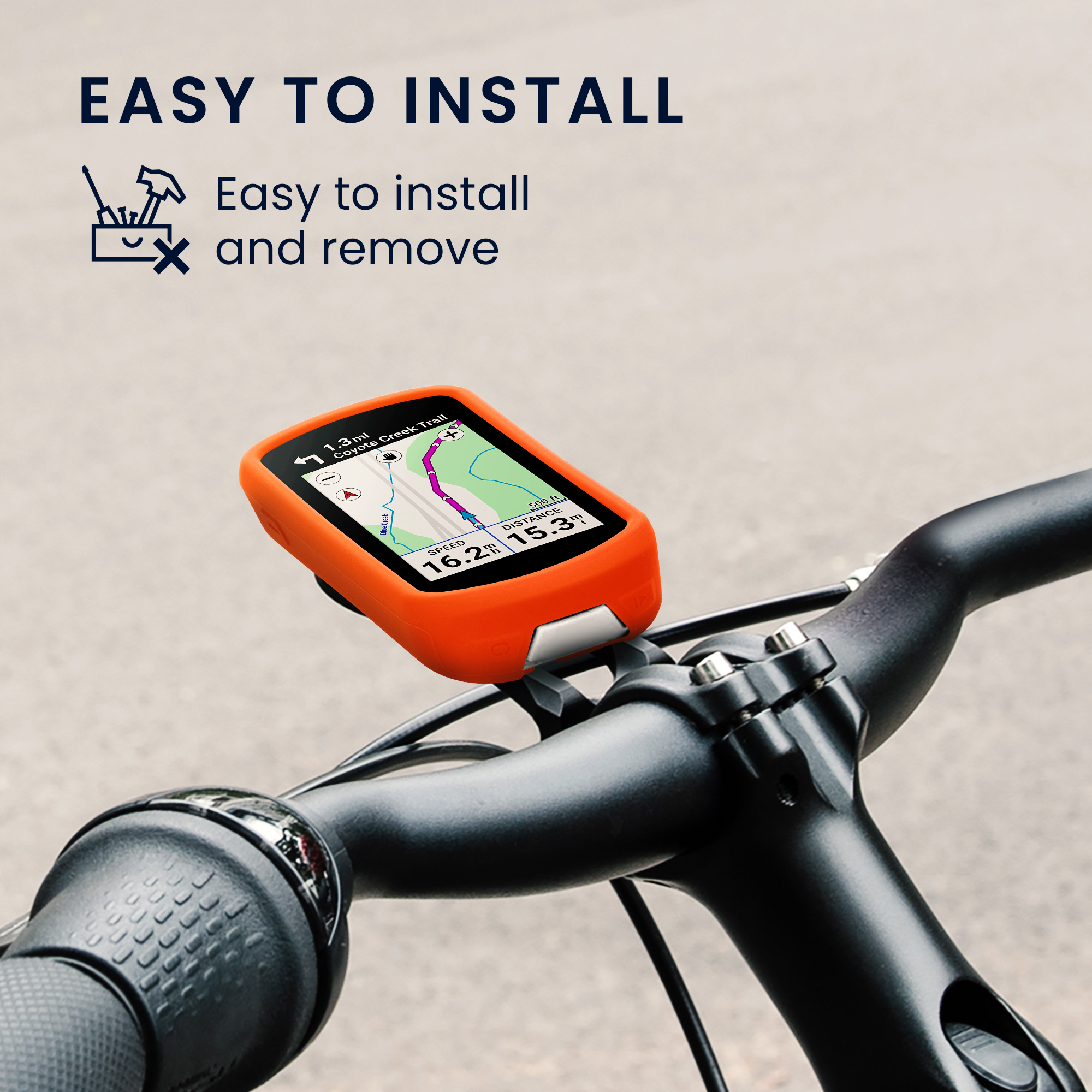 Silikonové pouzdro cyklo GPS Garmin Edge Explore 2 kwmobile oranžová