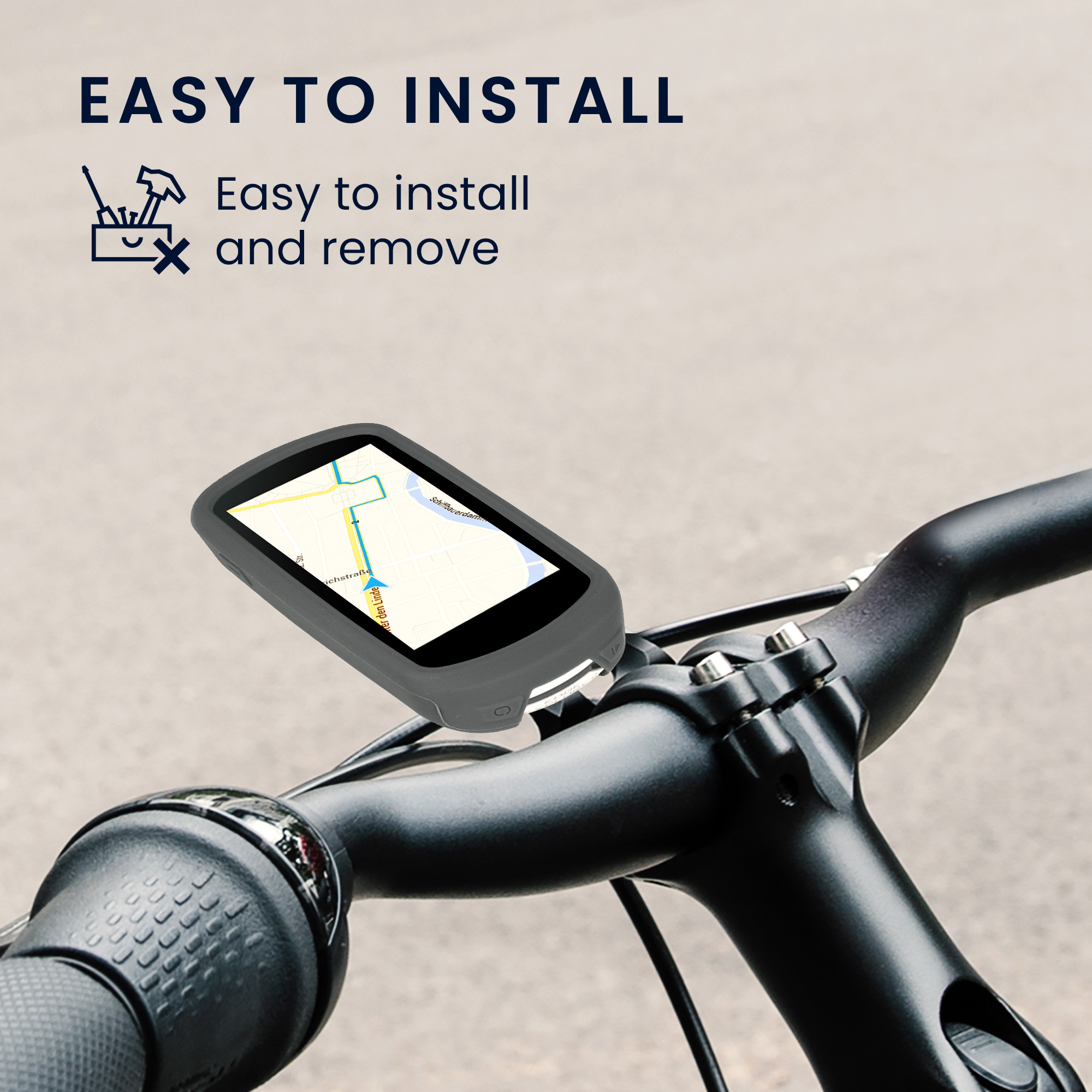 Silikonový obal pro Garmin Edge Explore 2 kwmobile ‑ kamenně šedá