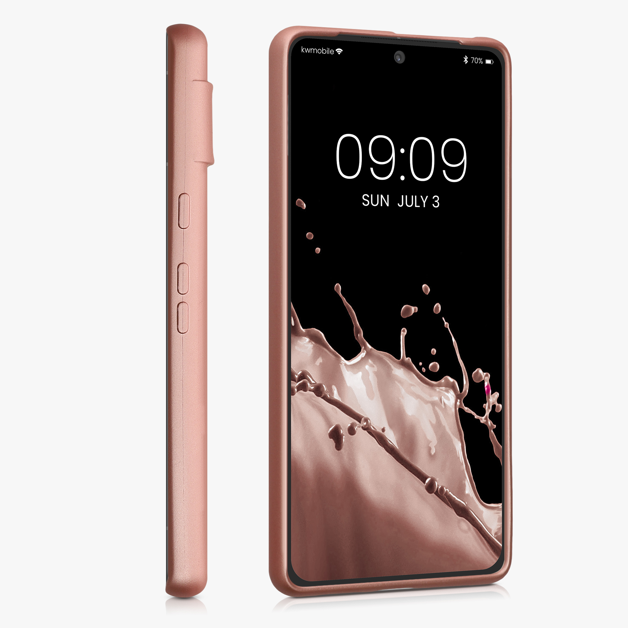 Metalický kryt kwmobile pro Google Pixel 7 - metallic rose gold