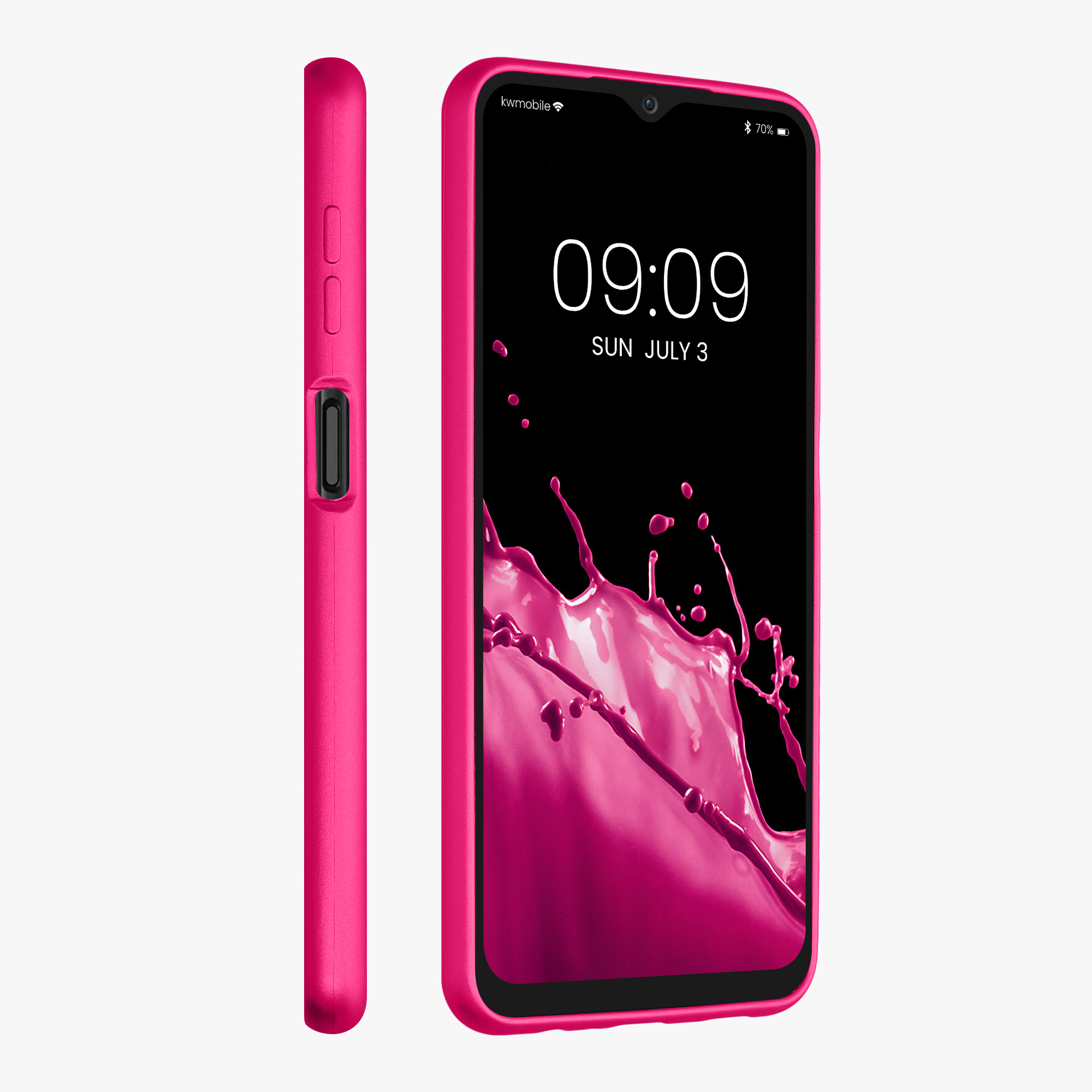 Kryt na mobil Samsung Galaxy A04s kwmobile Metallic metalicky růžový