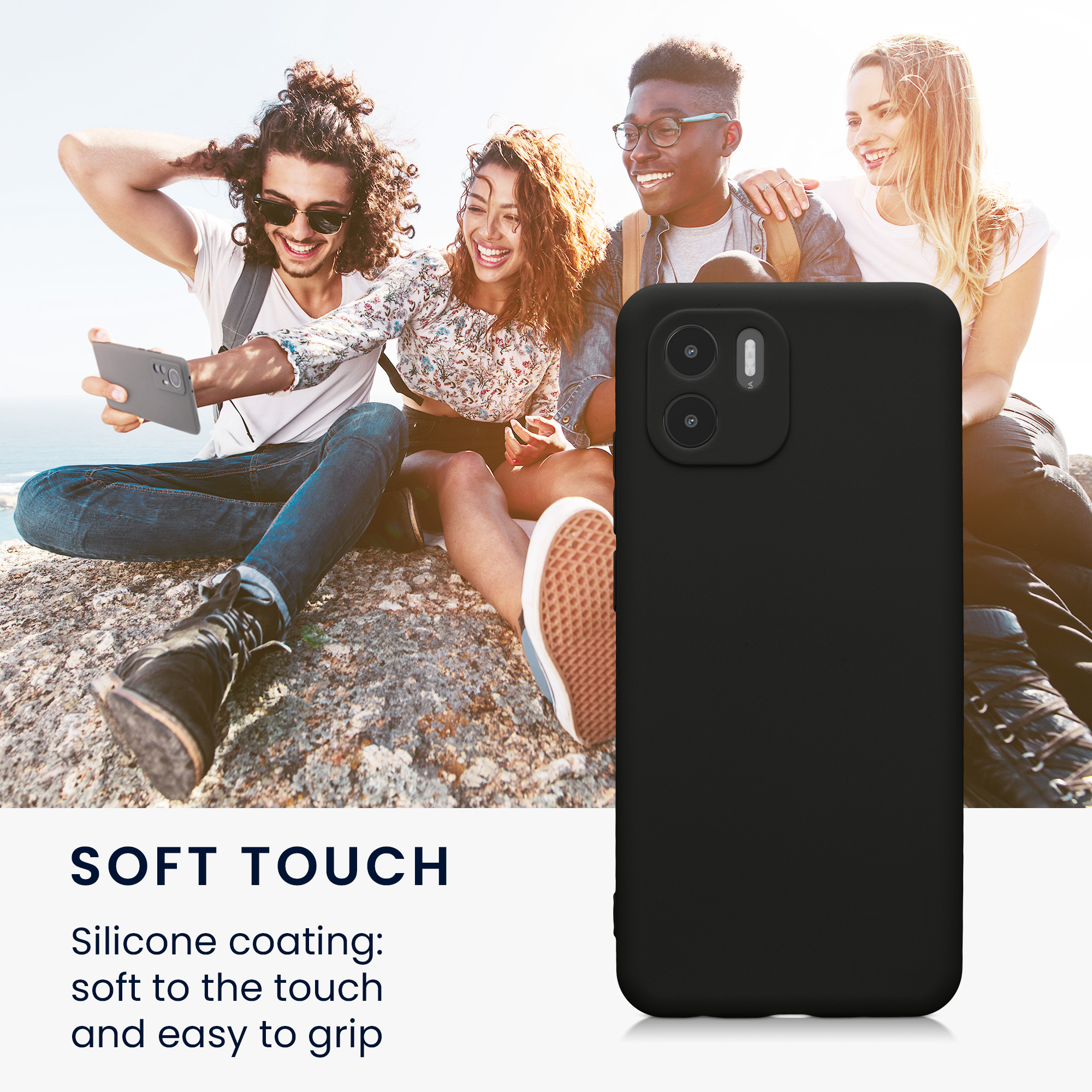 Kryt Xiaomi Redmi A1 silikonový TPU černá matná kwmobile