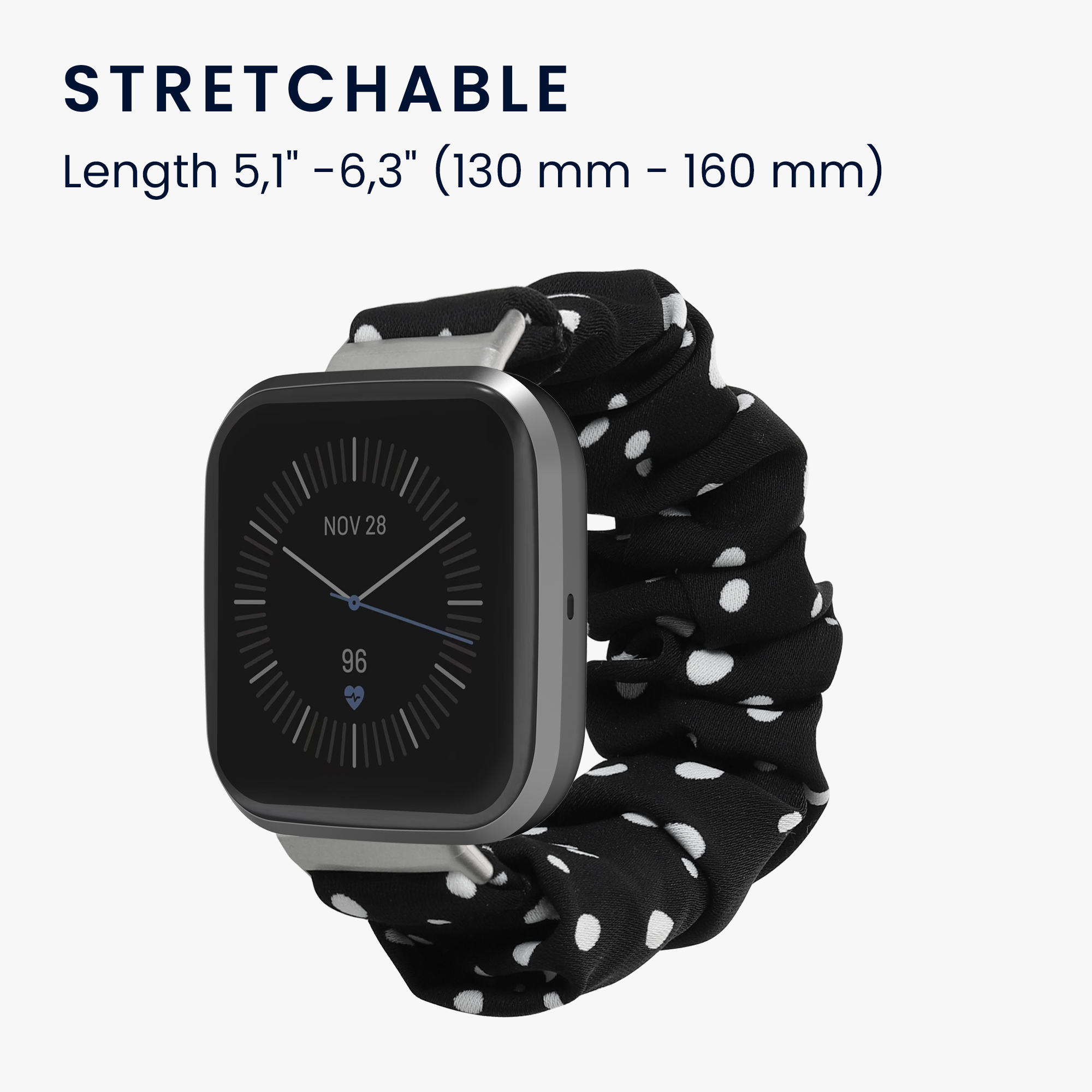 Řemínek kwmobile pro Fitbit Versa 4 / Sense 2 / Versa 3 / Sense - černá / bílá