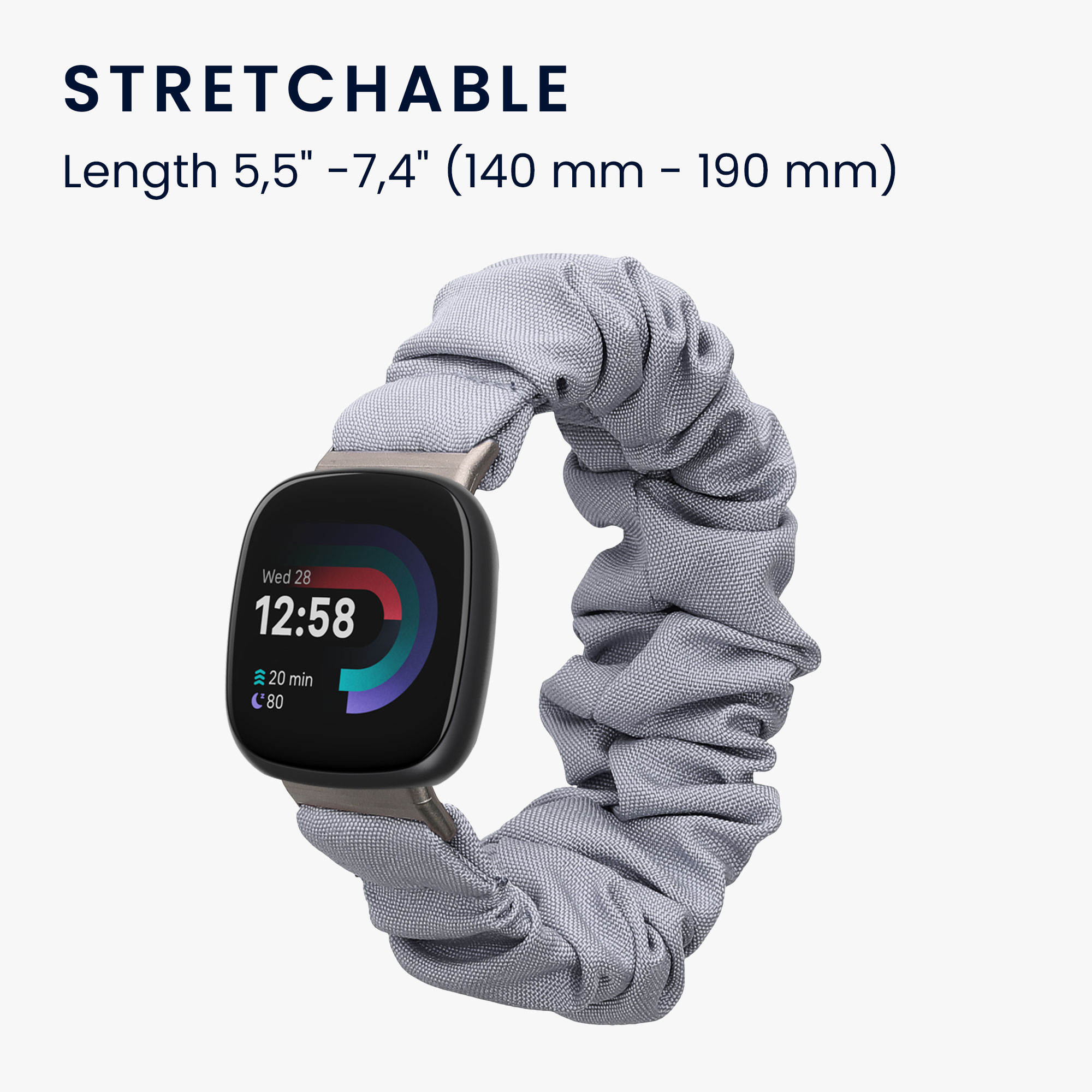 Řemínek kwmobile pro Fitbit Versa 4 / Sense 2 / Versa 3 / Sense - modrošedá
