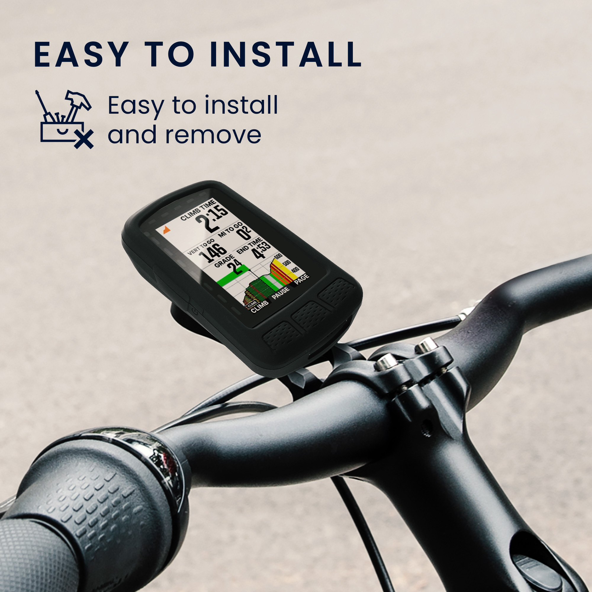 Silikonové pouzdro cyklocomputer Wahoo ELEMNT Roam V2 kwmobile černá