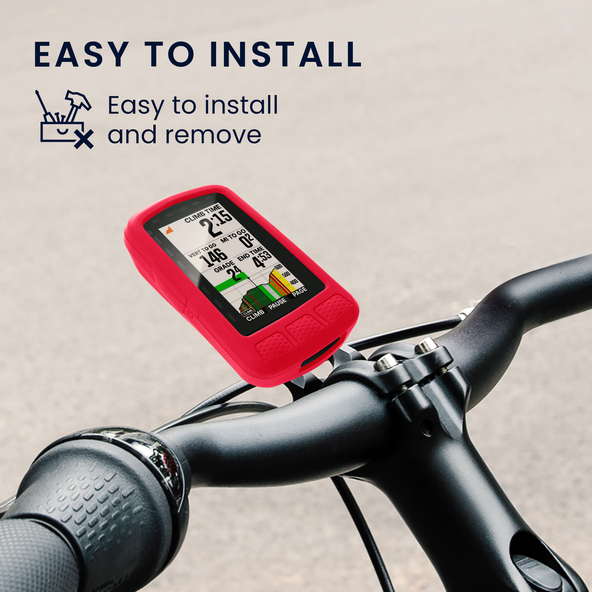 Silikonové pouzdro cyklocomputer Wahoo ELEMNT Roam V2 kwmobile průhledná
