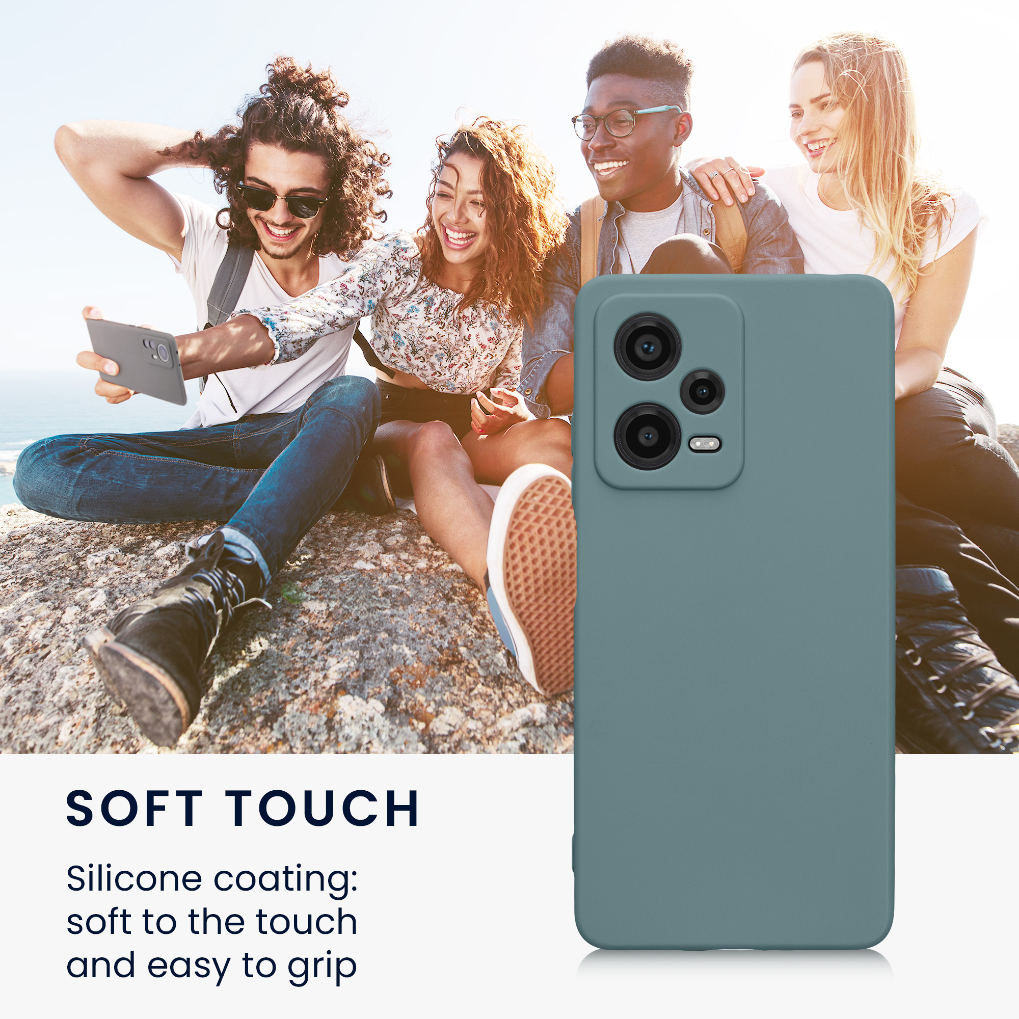 Kryt Xiaomi Redmi Note 12 Pro 5G silikonový TPU arktická noc kwmobile