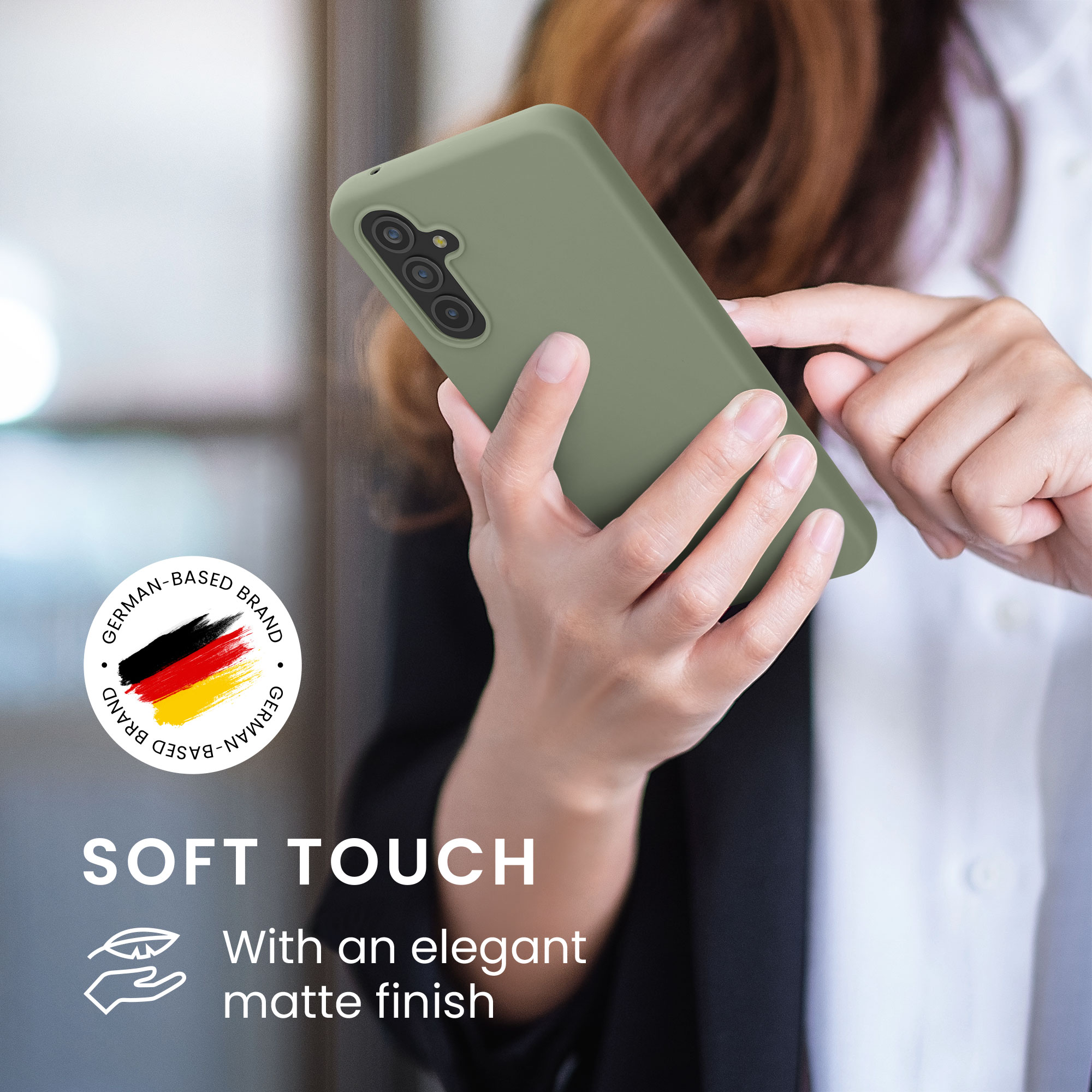 Kryt na mobil Samsung Galaxy A54 5G kwmobile TPU Šedo-zelená
