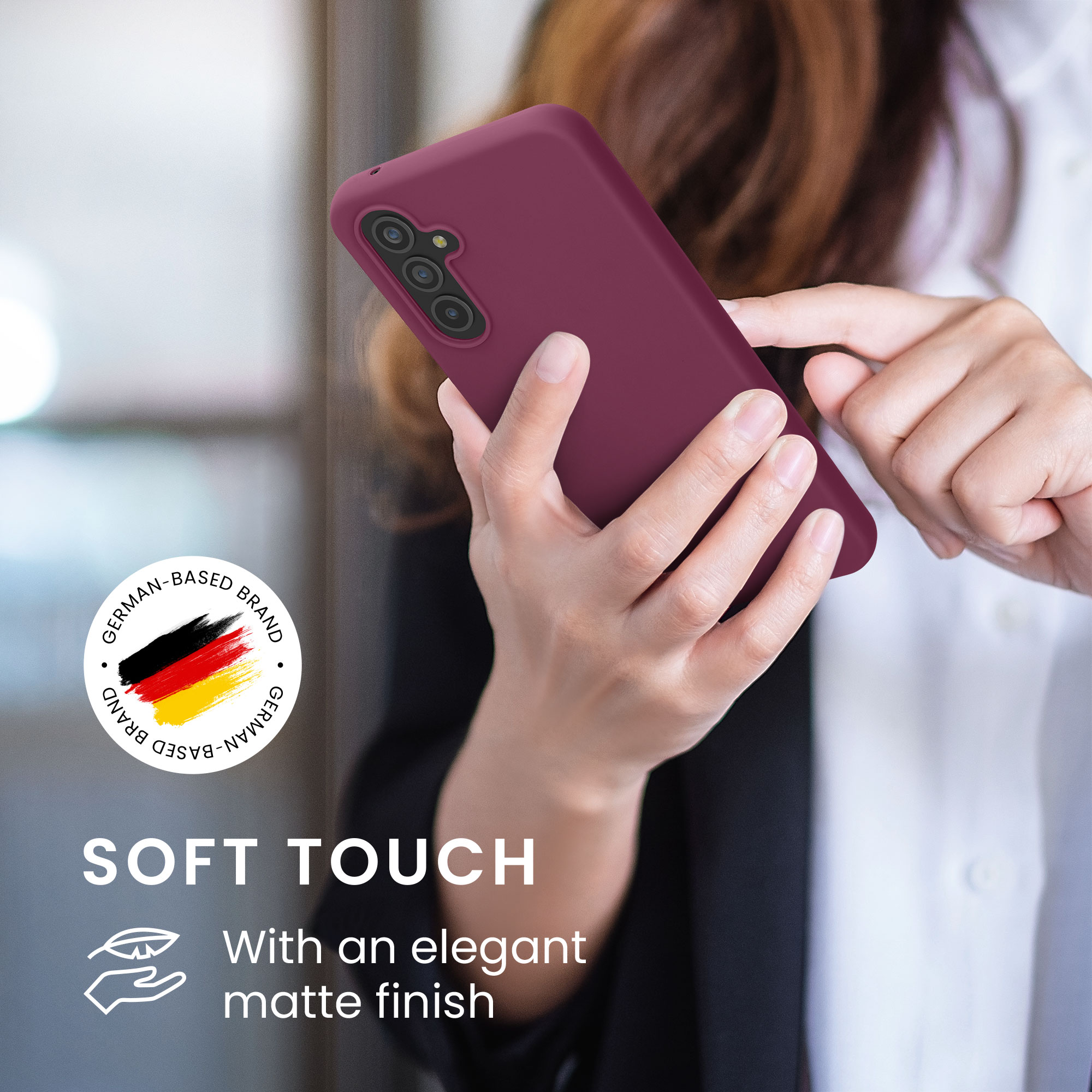 Kryt na mobil Samsung Galaxy A54 5G kwmobile TPU Bordeaux fialová
