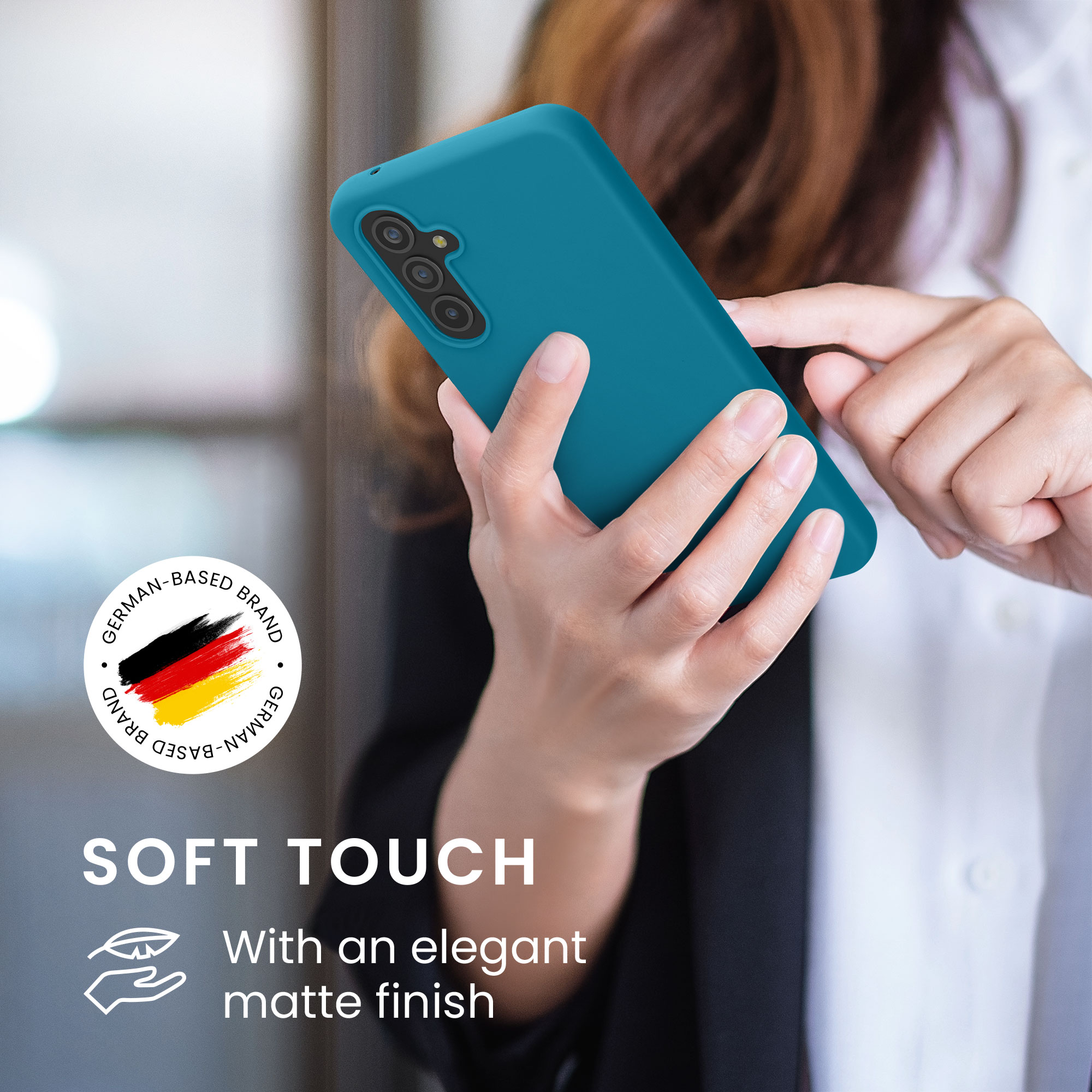 Kryt na mobil Samsung Galaxy A54 5G kwmobile TPU Karibská modrá
