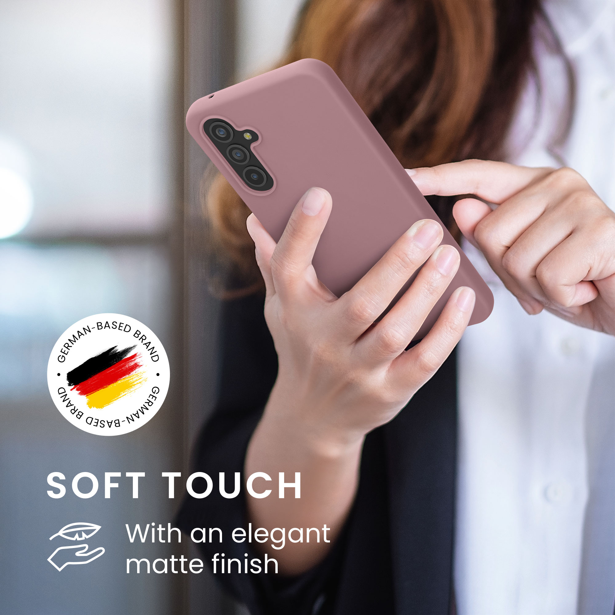 Kryt na mobil Samsung Galaxy A54 5G kwmobile TPU Matná antická růžová