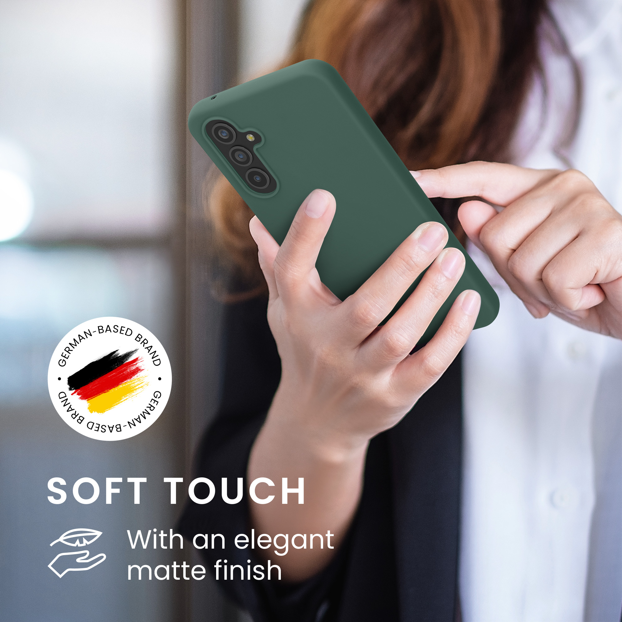 Kryt na mobil Samsung Galaxy A54 5G kwmobile TPU Lesní zelená