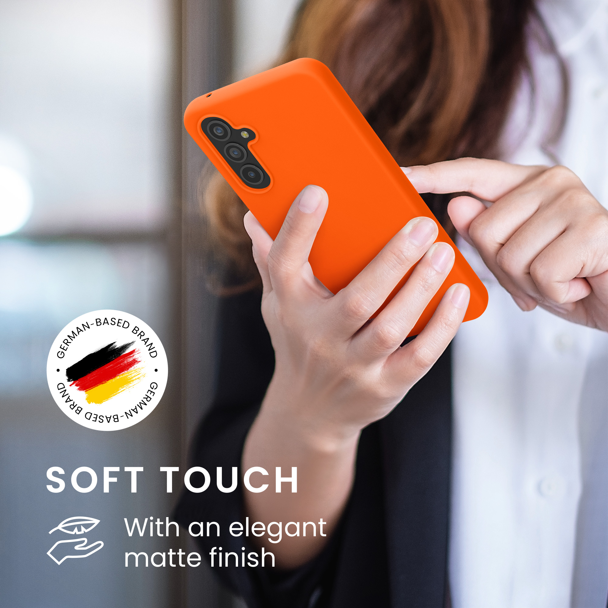 Kryt na mobil Samsung Galaxy A54 5G kwmobile TPU Neonová oranžová