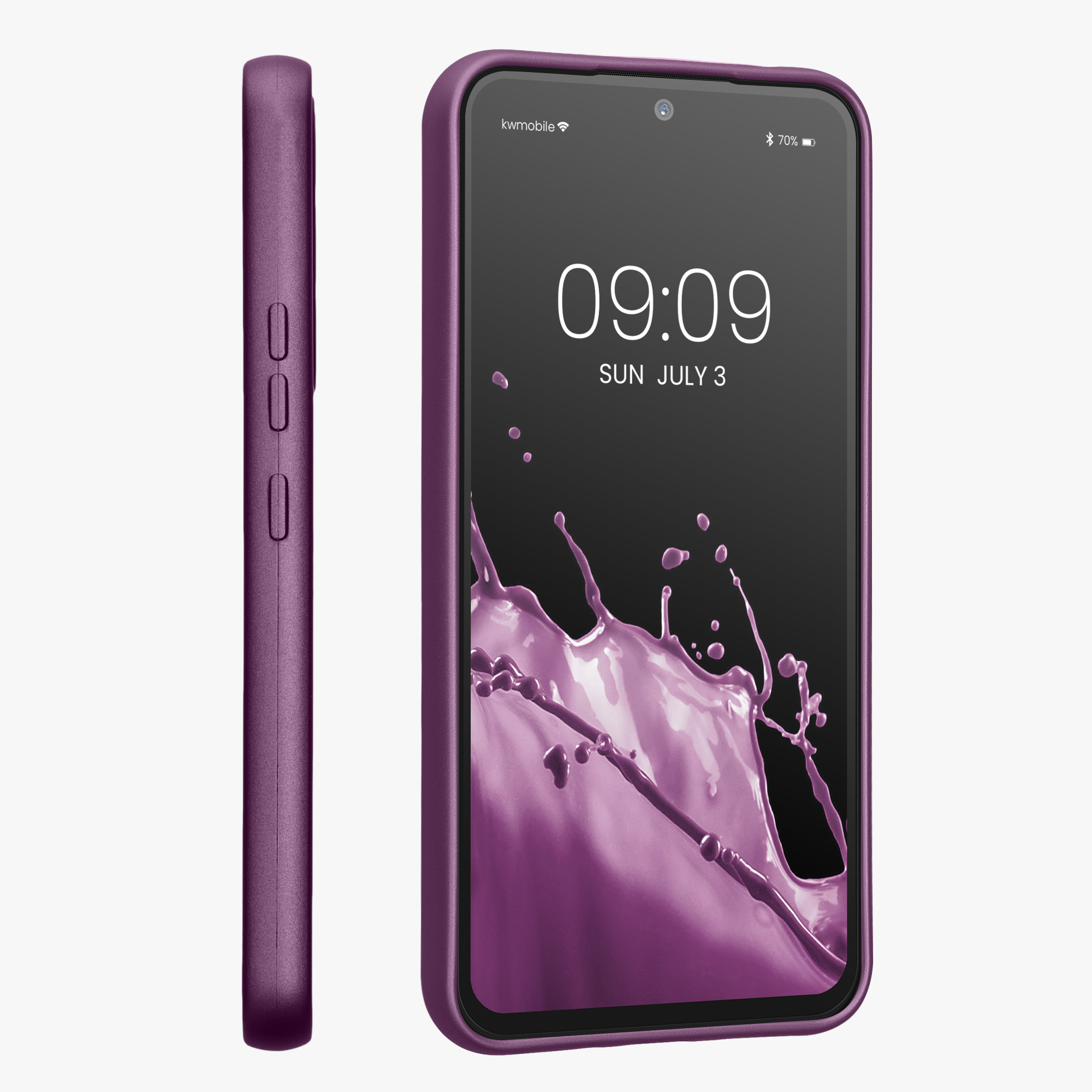 Kryt na mobil Samsung Galaxy A54 5G kwmobile TPU metalický Metalická levandulová