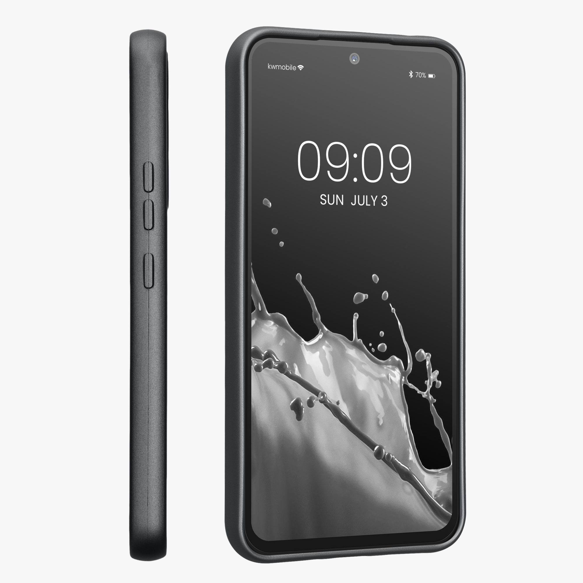 Kryt na mobil Samsung Galaxy A54 5G kwmobile TPU metalický Metalická šedá