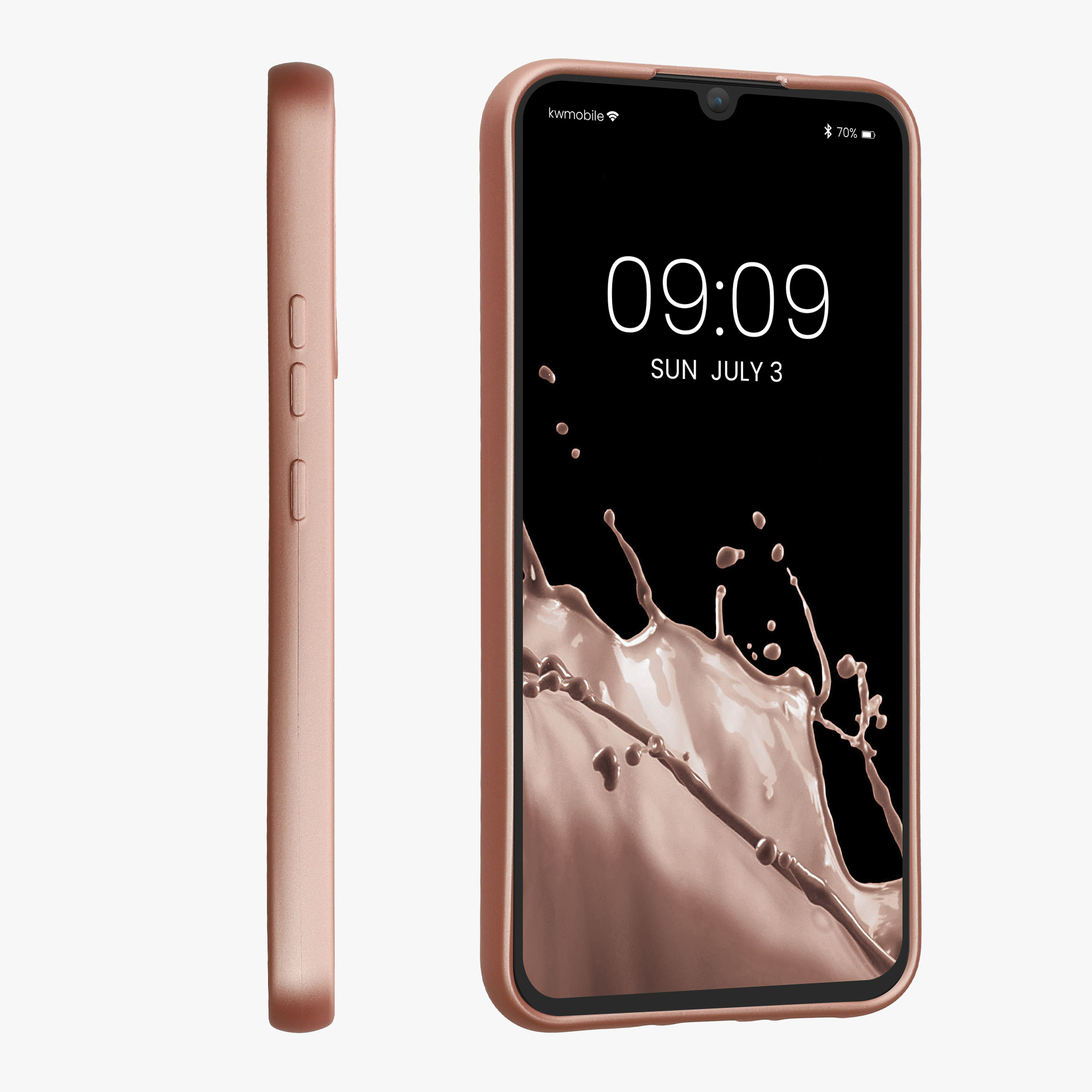 Metalický kryt na mobil Samsung Galaxy A34 5G kwmobile metalicky rose gold