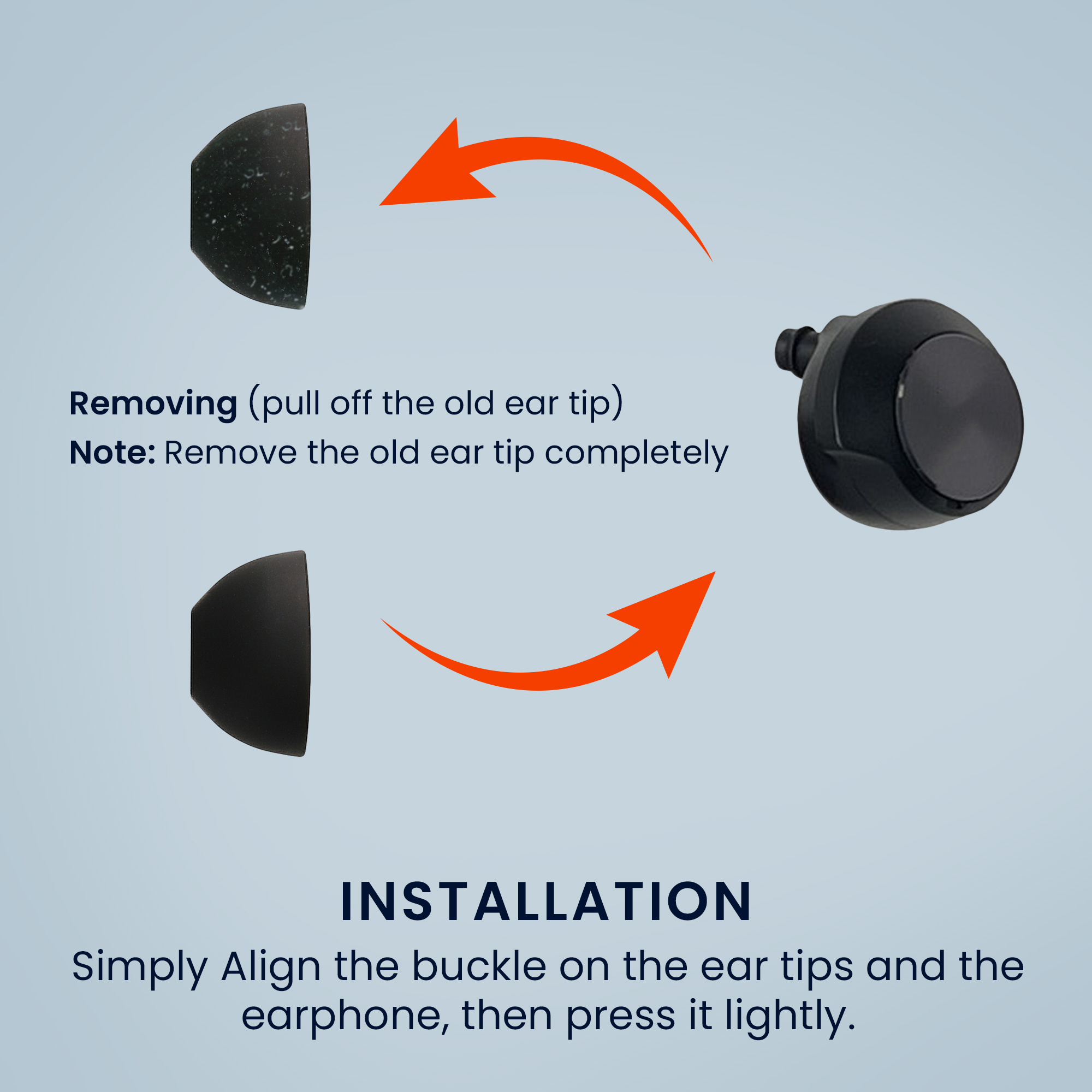 Silikonové nástavce do sluchátek Beoplay B&O 8 ks černé