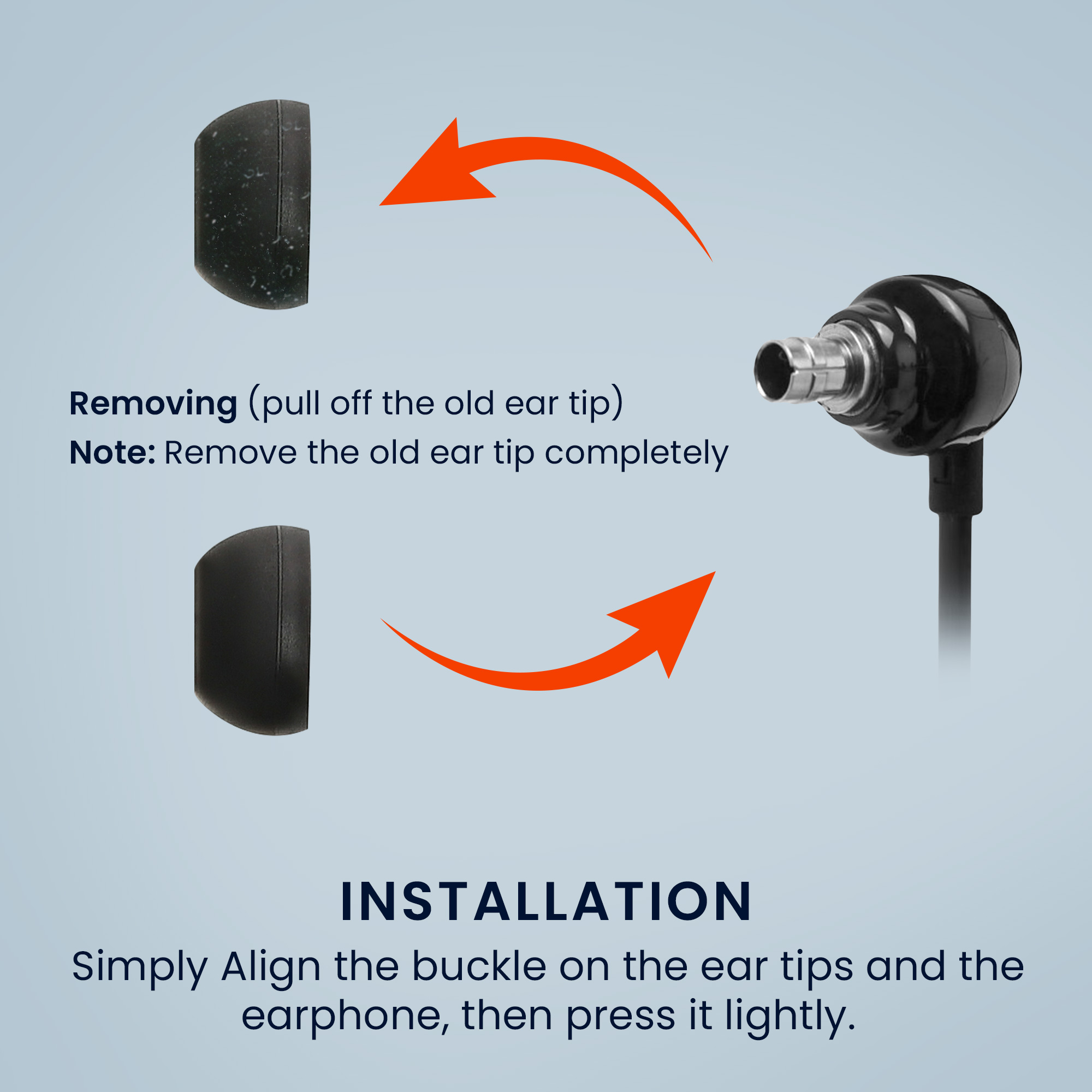 Silikonové nástavce Sennheiser CX kwmobile 8 ks černý
