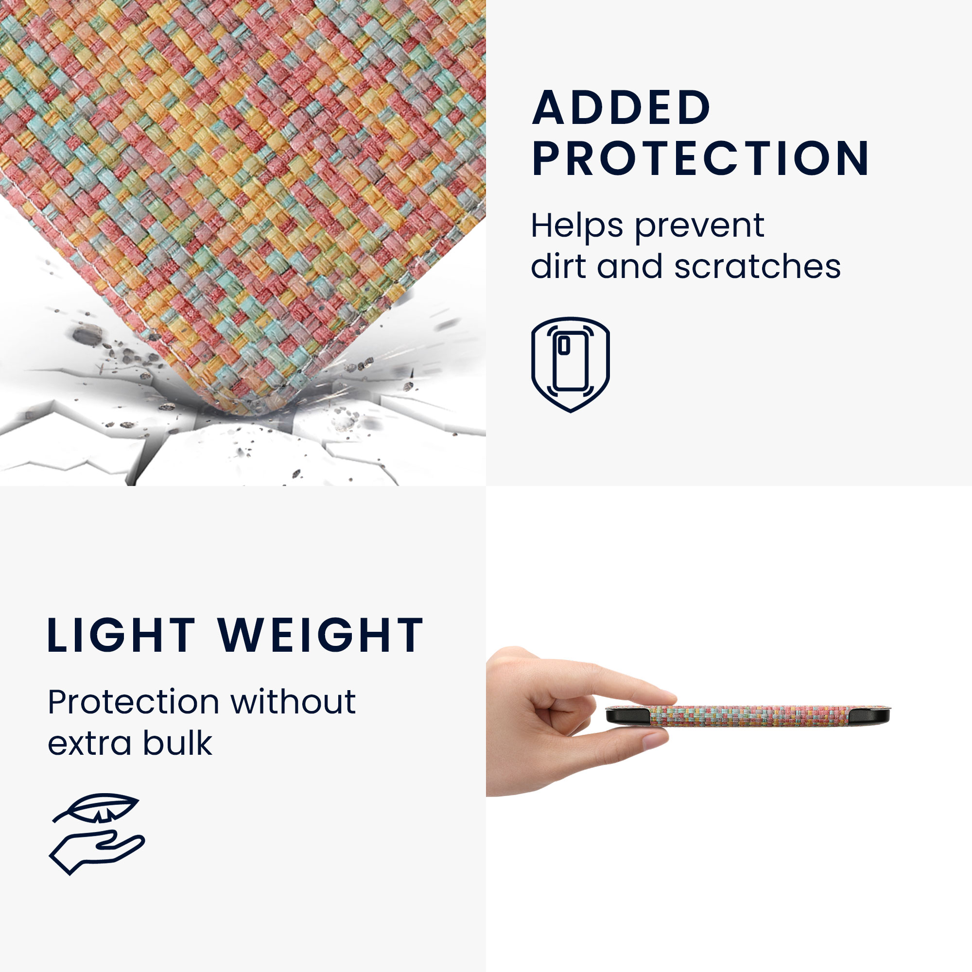 Obal pro Tolino Shine 3 kwmobile - motiv barevný žlutá / červená / zelená
