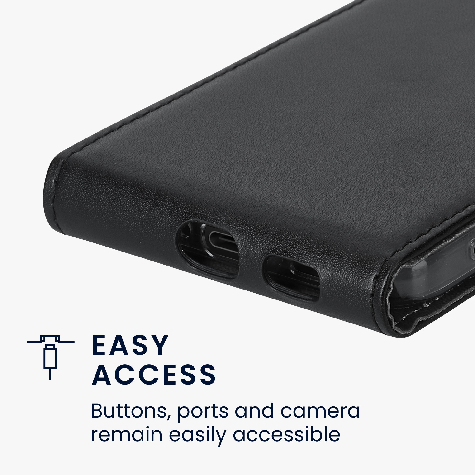 Flip pouzdro na mobil Samsung Galaxy A34 5G - kwmobile Vertical černé