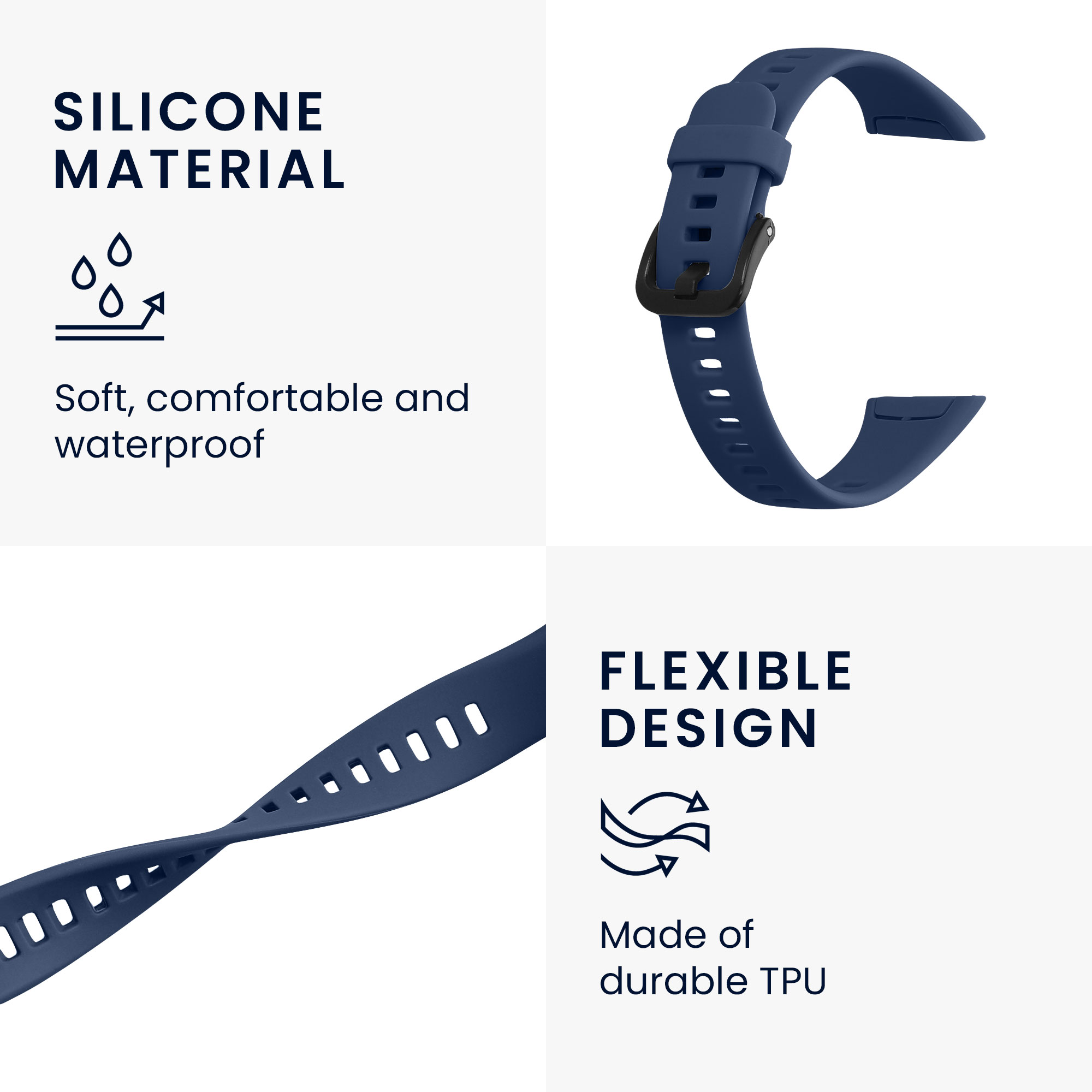 Sada řemínků pro Huawei Band 6 & 6 Pro / Honor Band 7 & 6 kwmobile silikonové - více barev
