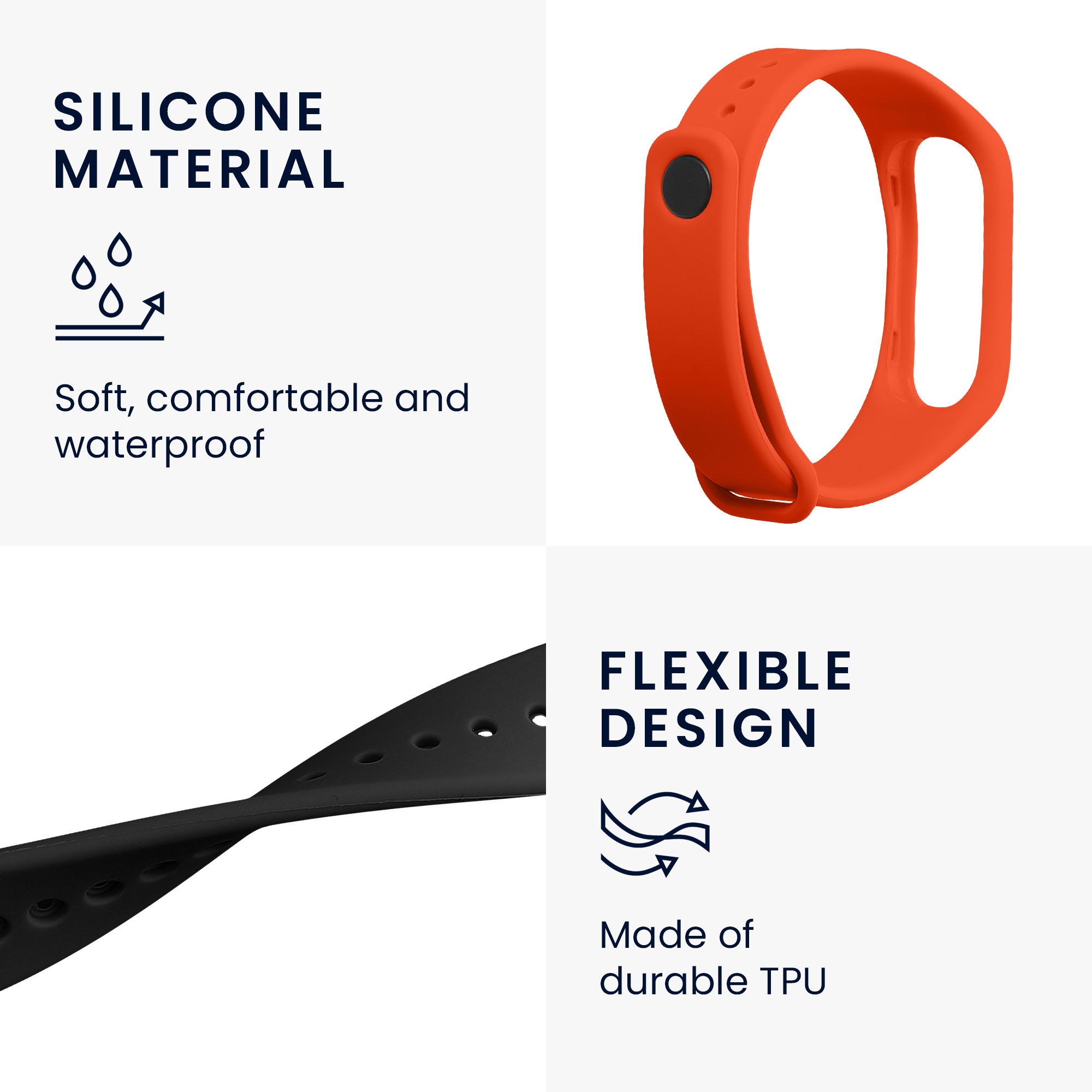 Sada řemínků pro Oppo Band Sport kwmobile silikonové - více barev
