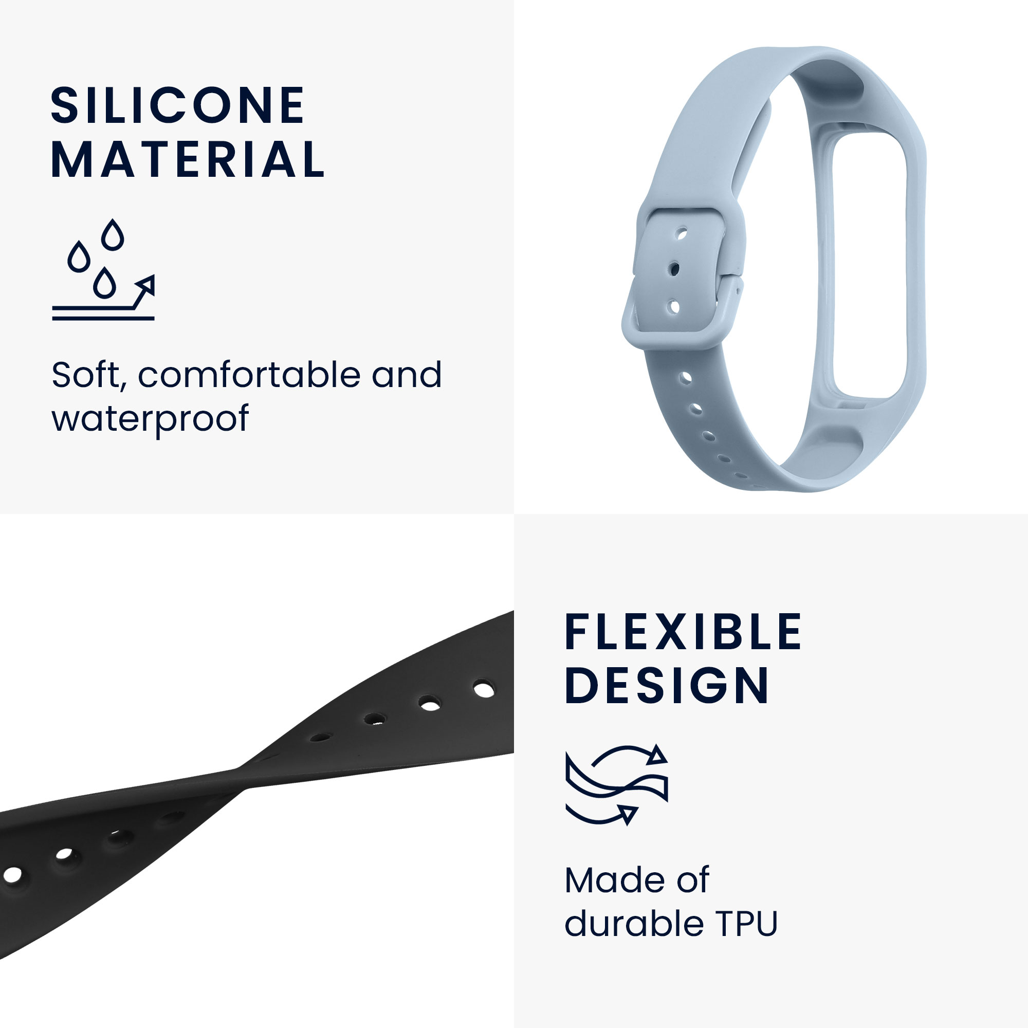 Sada řemínků na chytré hodinky Samsung Galaxy Fit 2 kwmobile 8 ks vícebarevný