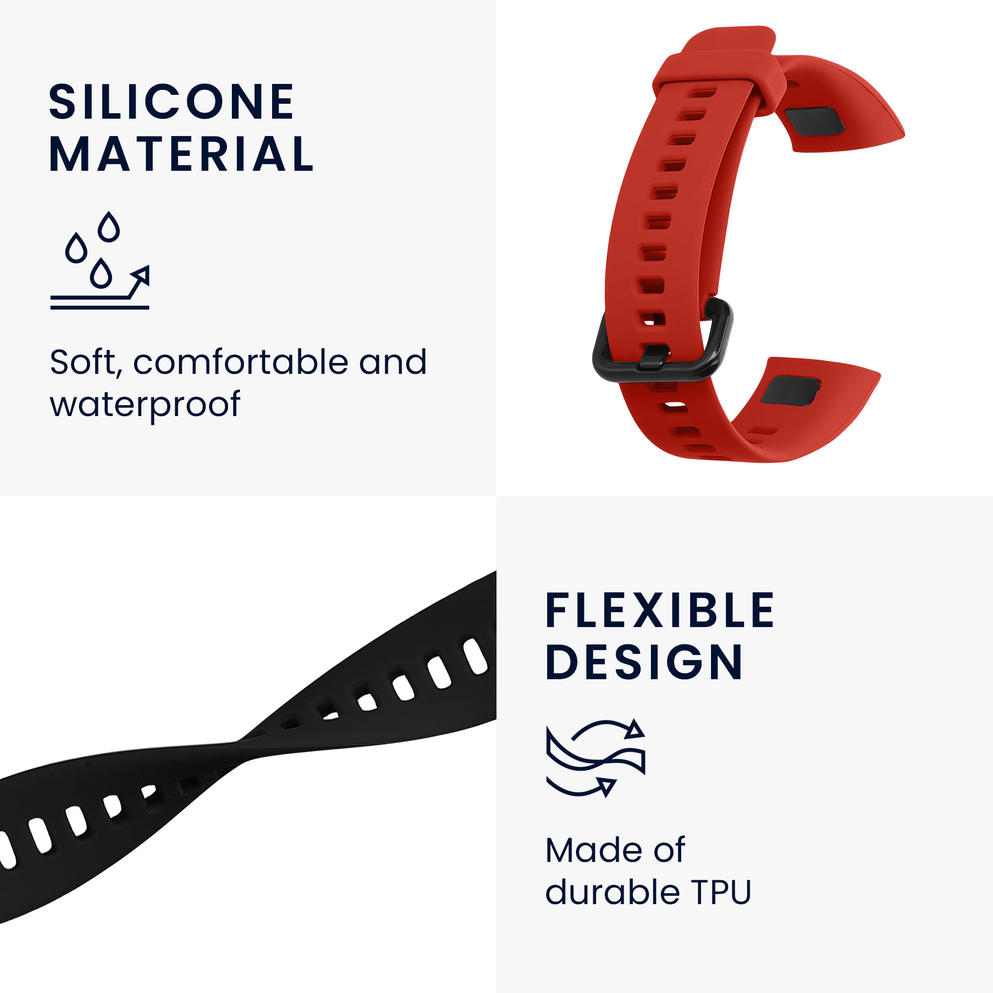 Sada řemínků na chytré hodinky Huawei Band 4 Straps 8 ks vícebarevné