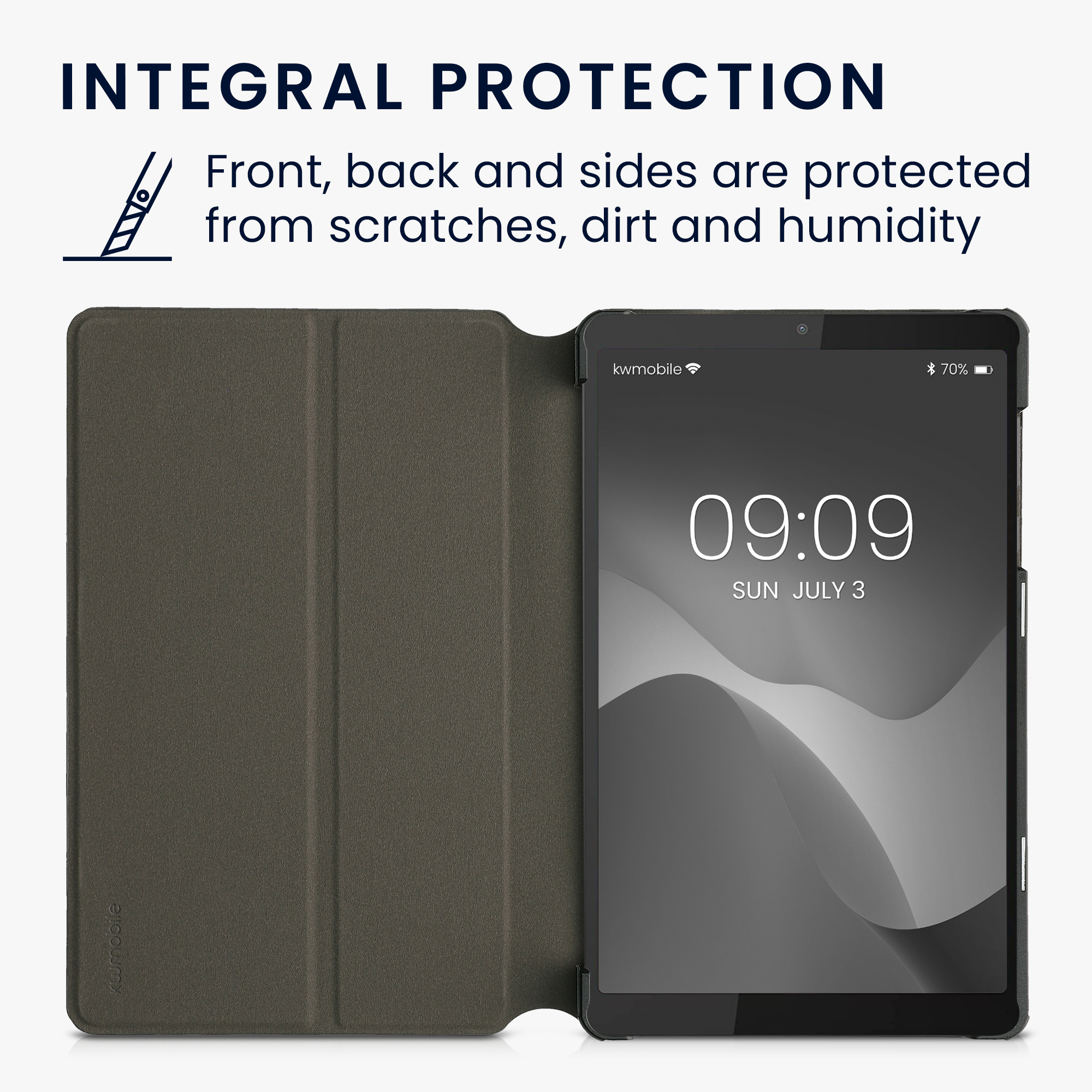 Pouzdro na tablet Lenovo Tab M8 (Gen 4) kwmobile - antracitová / černá
